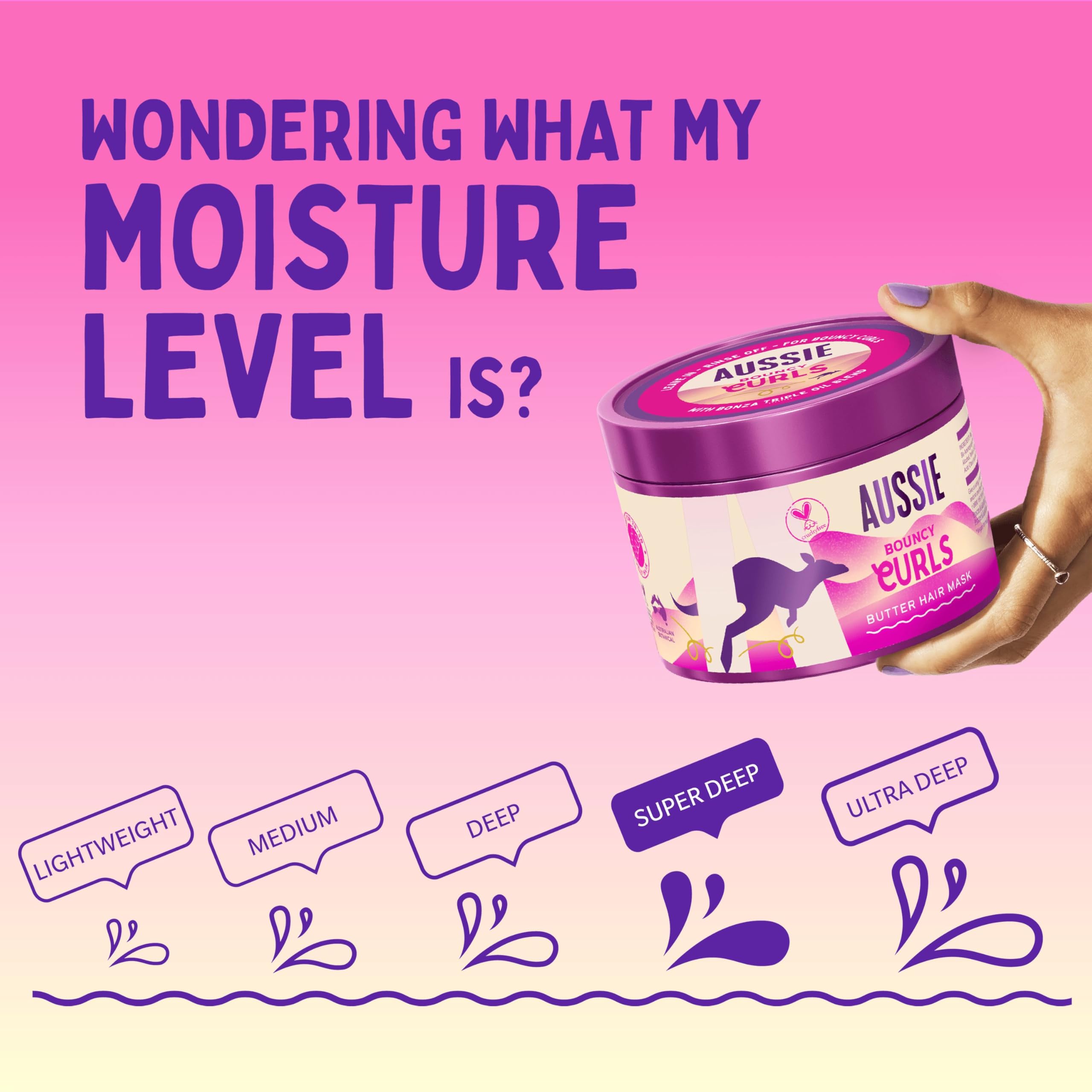 Aussie Bouncy Curls Butter Hair Mask 500ml for Wavy & Curly Hair with Jojoba, Coconut & Macadamia Oils 8