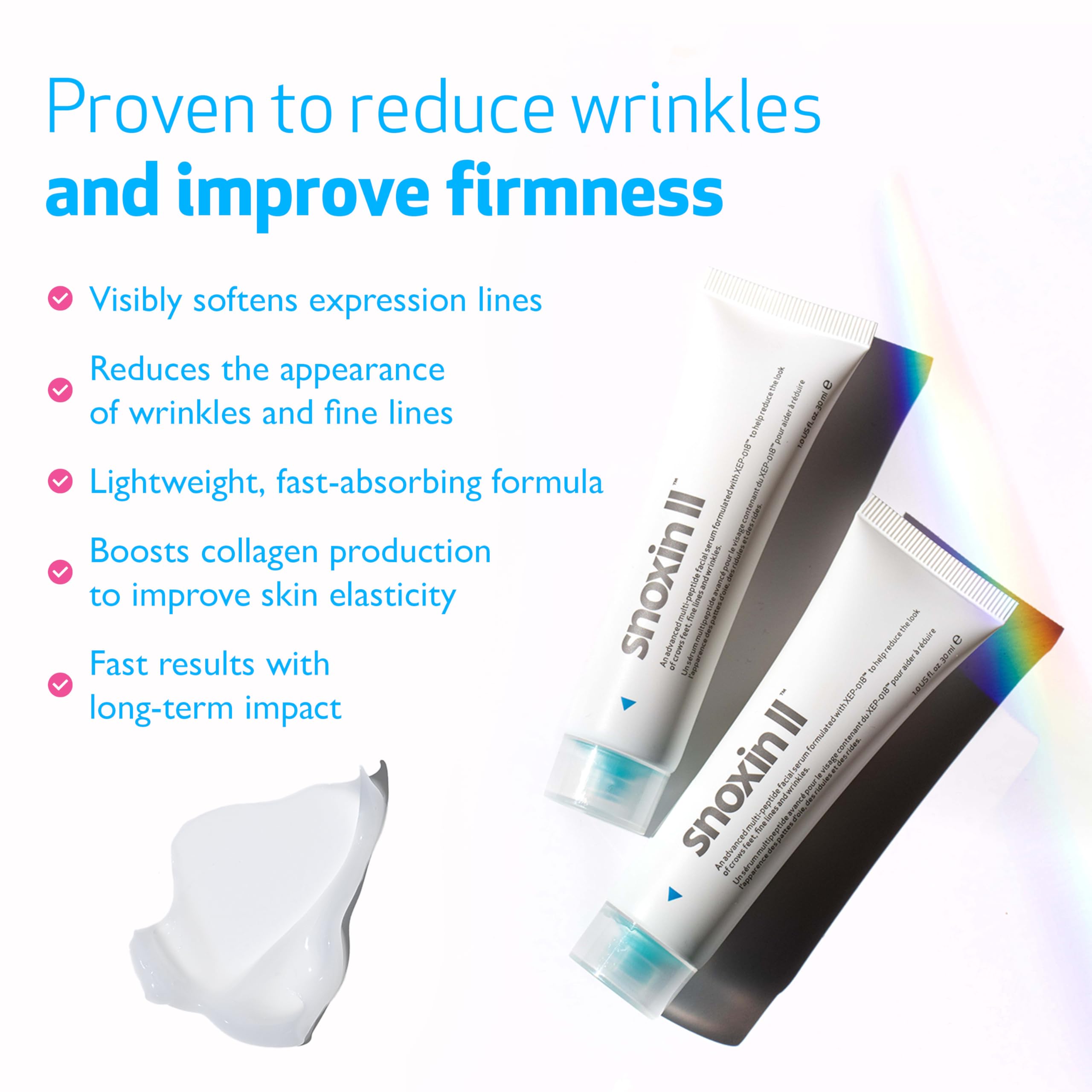 Indeed Labs Snoxin II Peptide Serum for Dynamic Facial Lines and Wrinkles, 30 ml 3