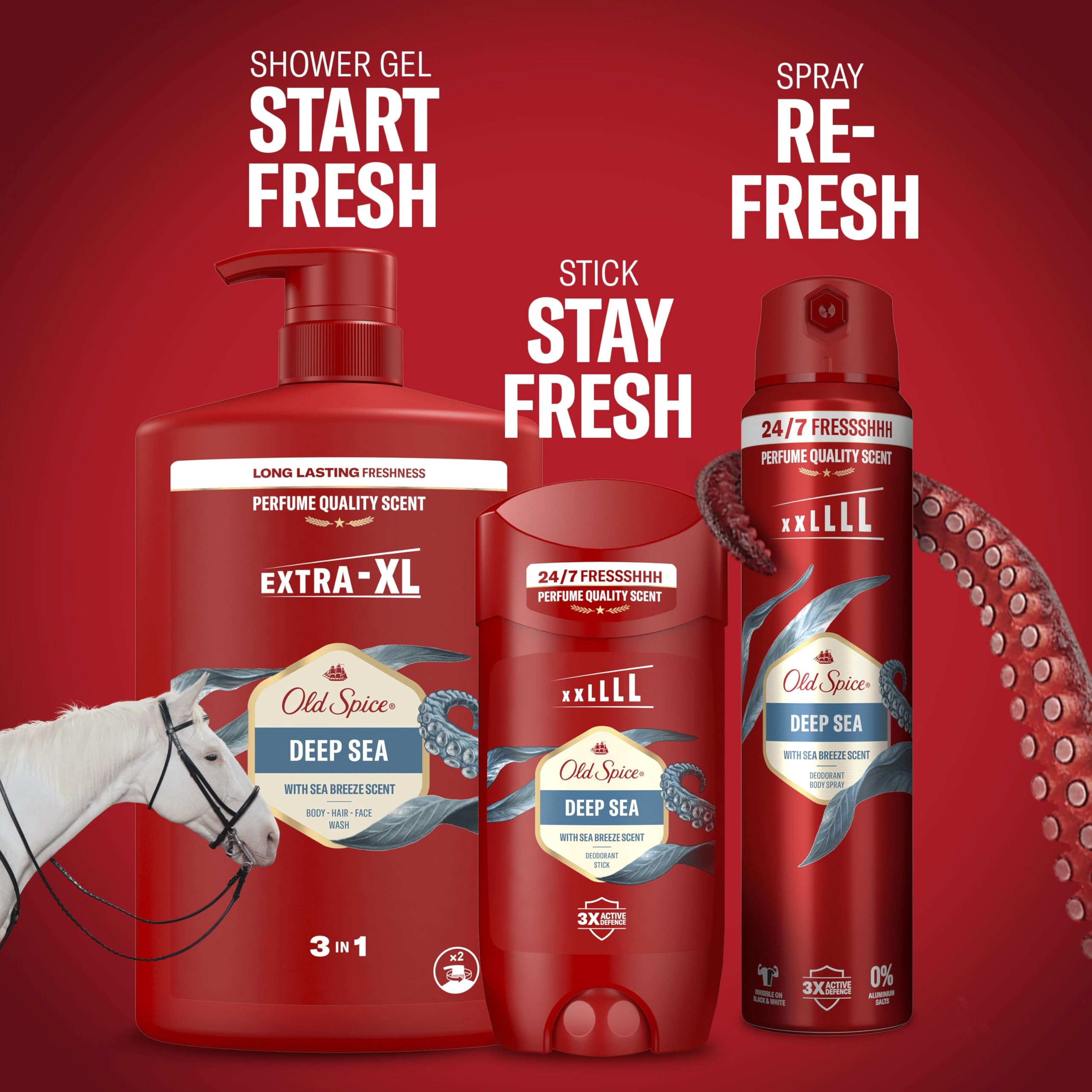 Old Spice Deep Sea Men's 3-in-1 Duschgel &amp; Shampoo (1000ml) 7