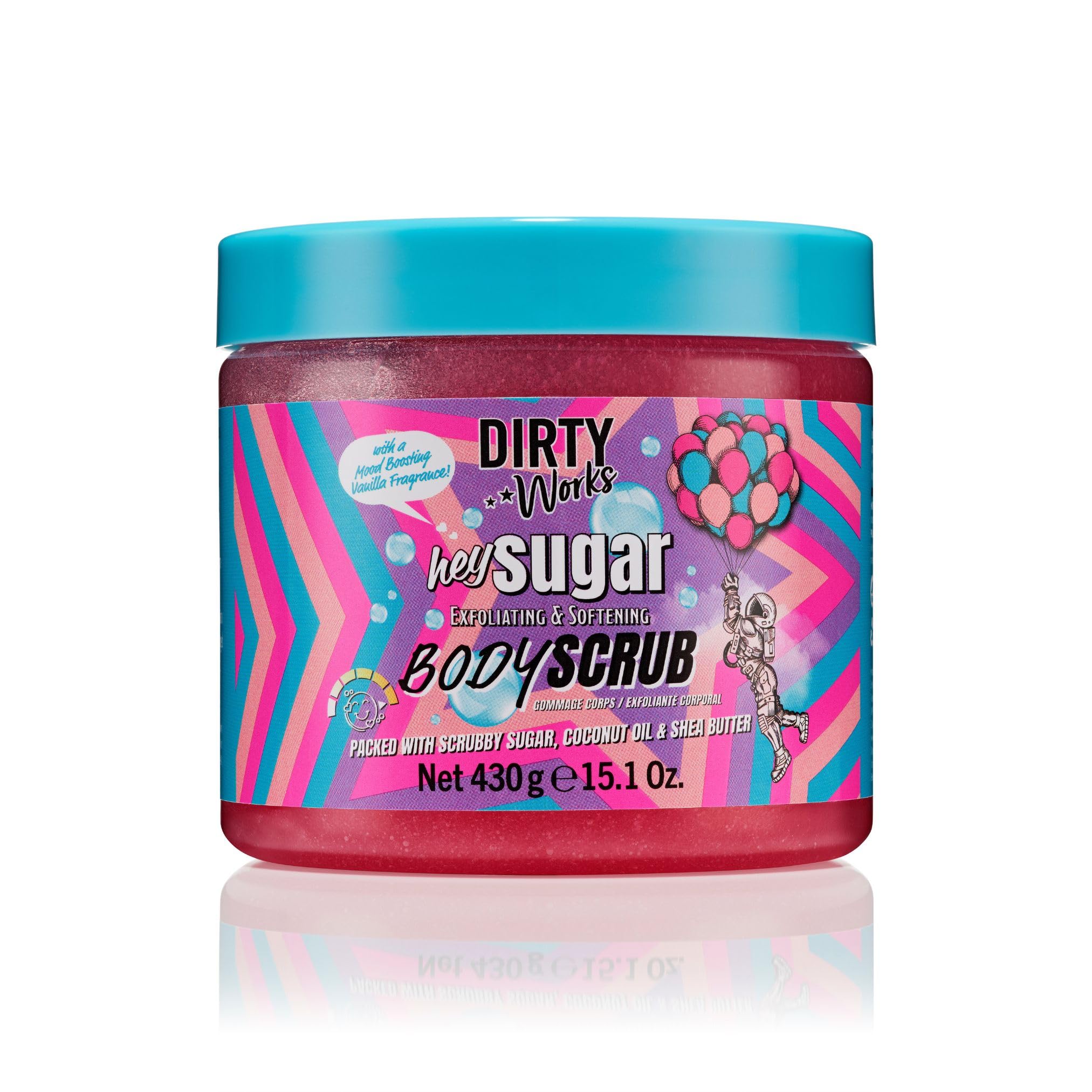 Dirty Works Hey Sugar Body Scrub 430g – Luxurious Coconut Oil & Shea Butter Exfoliation