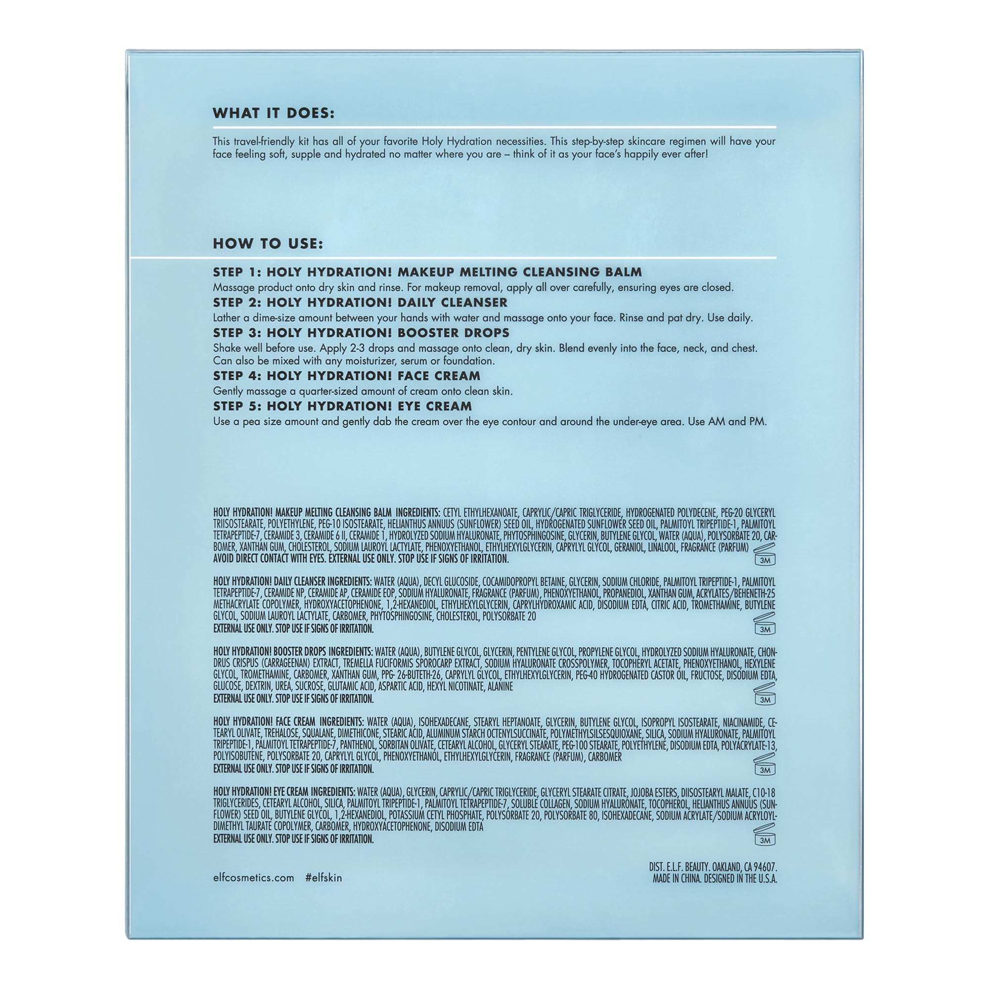 e.l.f. SKIN Hydrated Ever After Skincare Mini Kit with Hyaluronic Acid 5