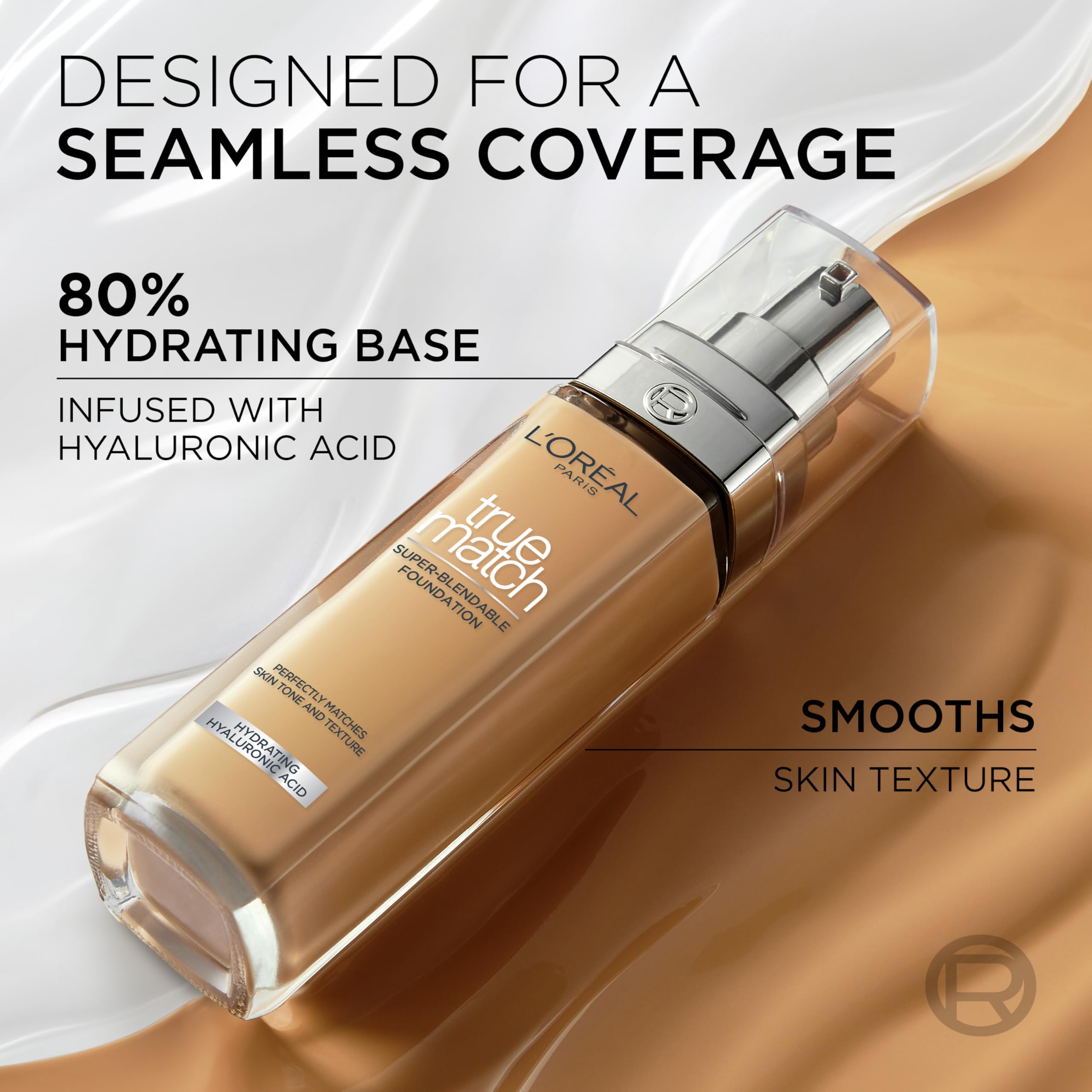 L'Oréal Paris True Match Hautpflege-Flüssig-Foundation mit Hyaluronsäure, LSF 16, Farbton 4,5W 9