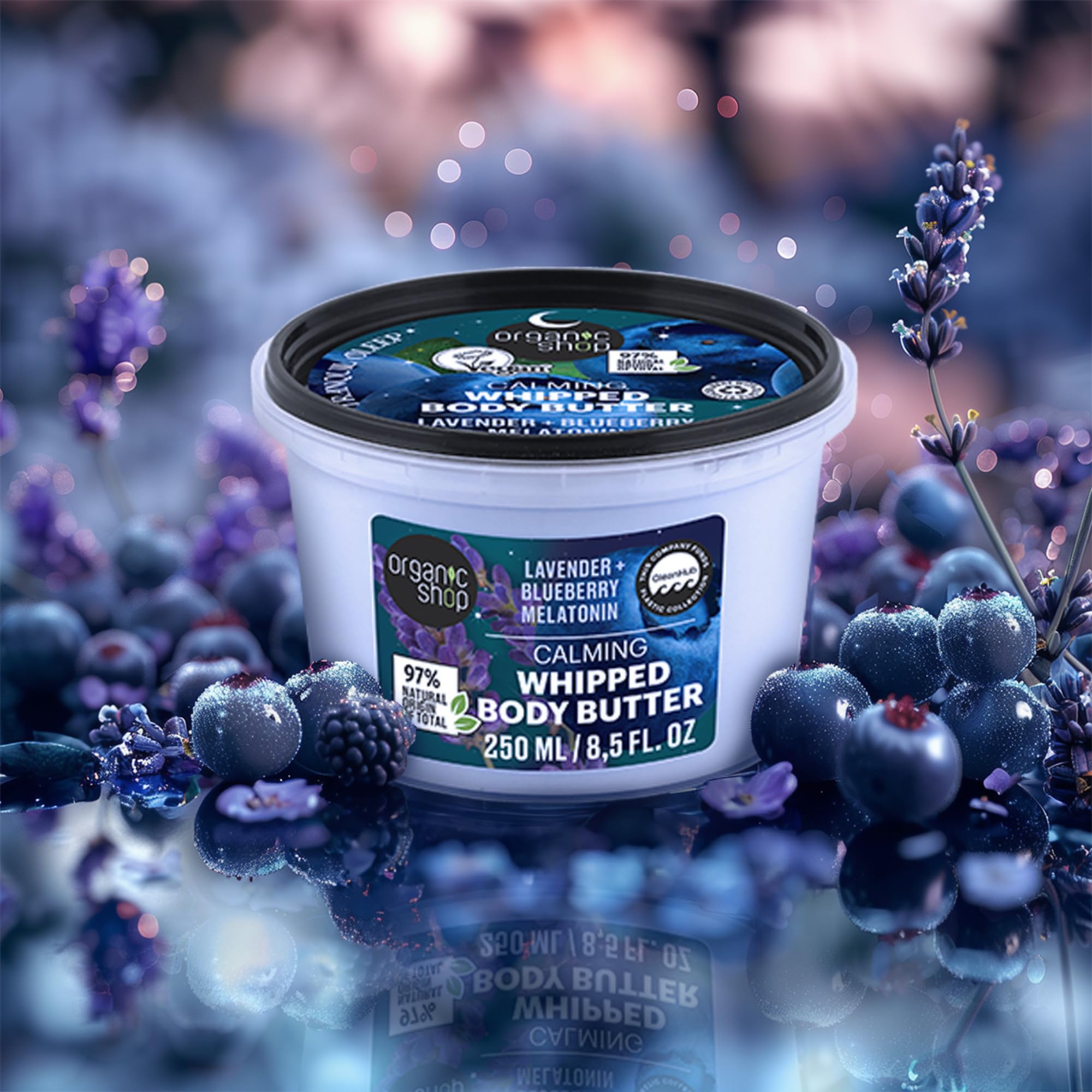 Organic Shop Sleep Calming Whipped Body Butter with Lavender, Blueberry & Melatonin, 250 ml 4