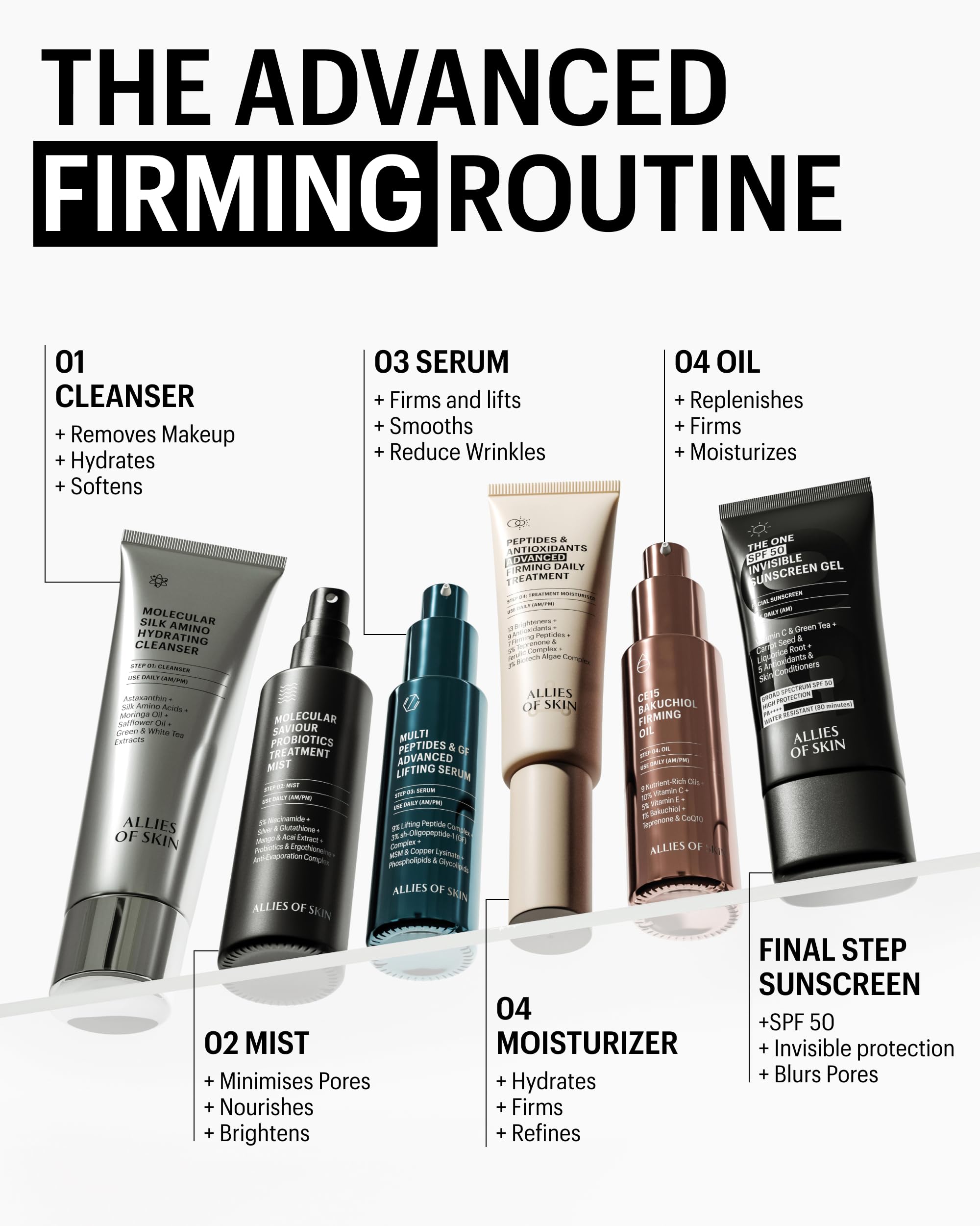 Allies of Skin The One SPF 50 Invisible Sunscreen Gel with Vitamin C and Raspberry Scent 8