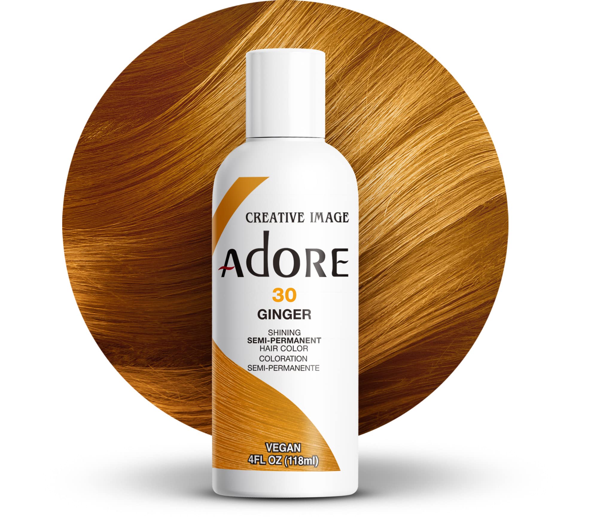 Adore Shining Semi Permanent Hair Colour - 30 Ginger | No Ammonia, No Peroxide