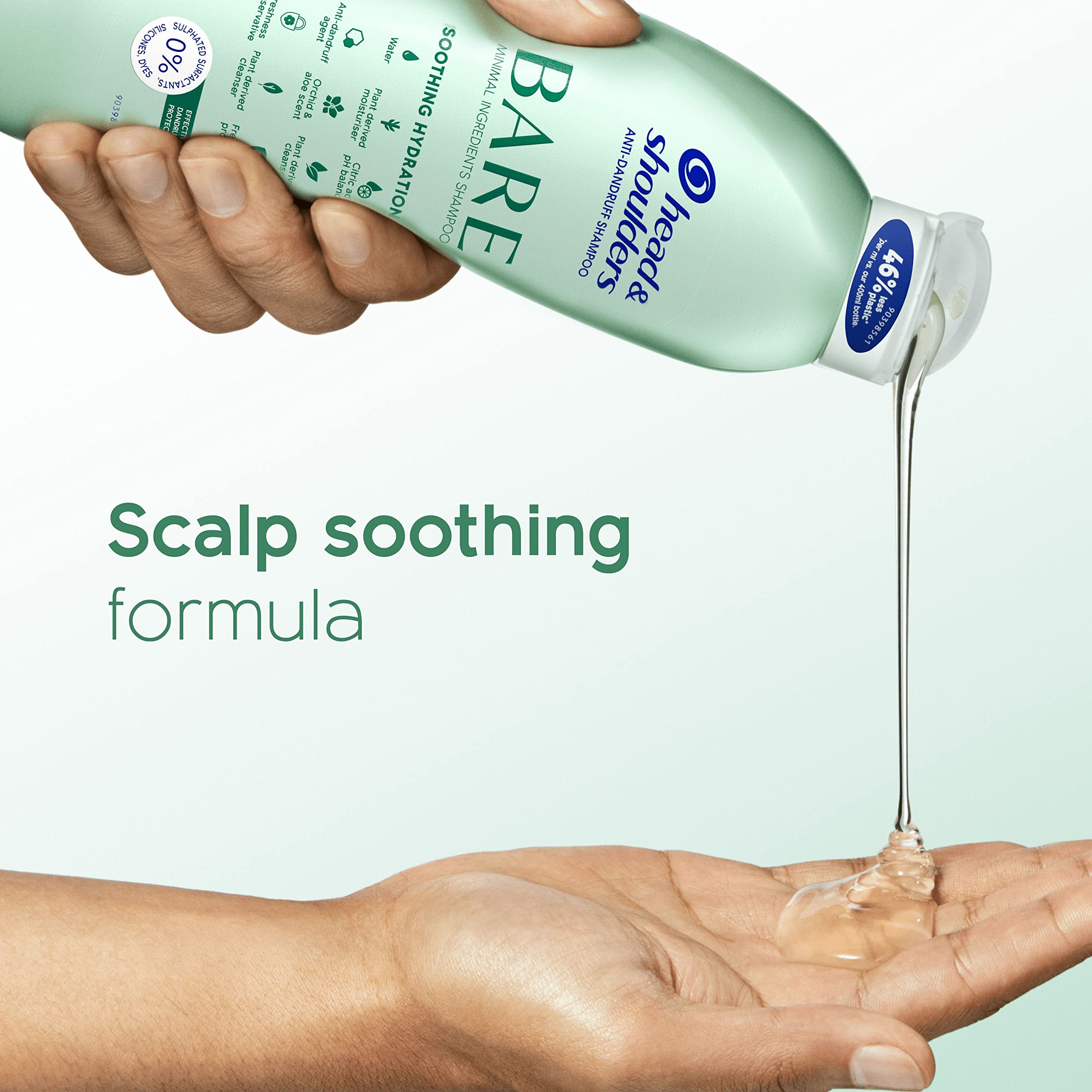 Head &amp; Shoulders Bare Beruhigendes Feuchtigkeits-Anti-Schuppen-Shampoo. Minimale Einwirkzeit. 7