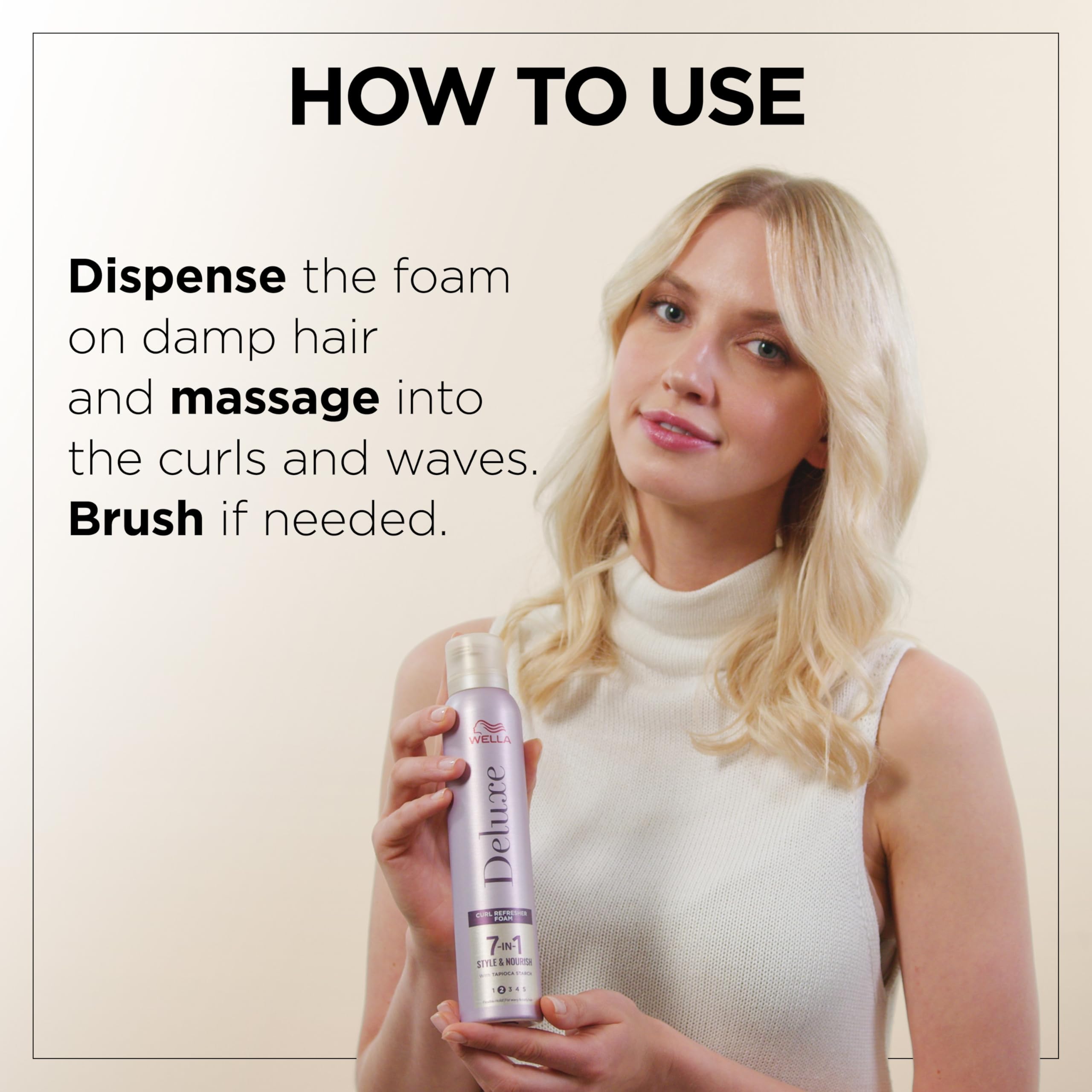 Wella Deluxe Curl Refresher Foam | Anti-Frizz, Moisturizing Styling for Curly & Wavy Hair | 200ml 4