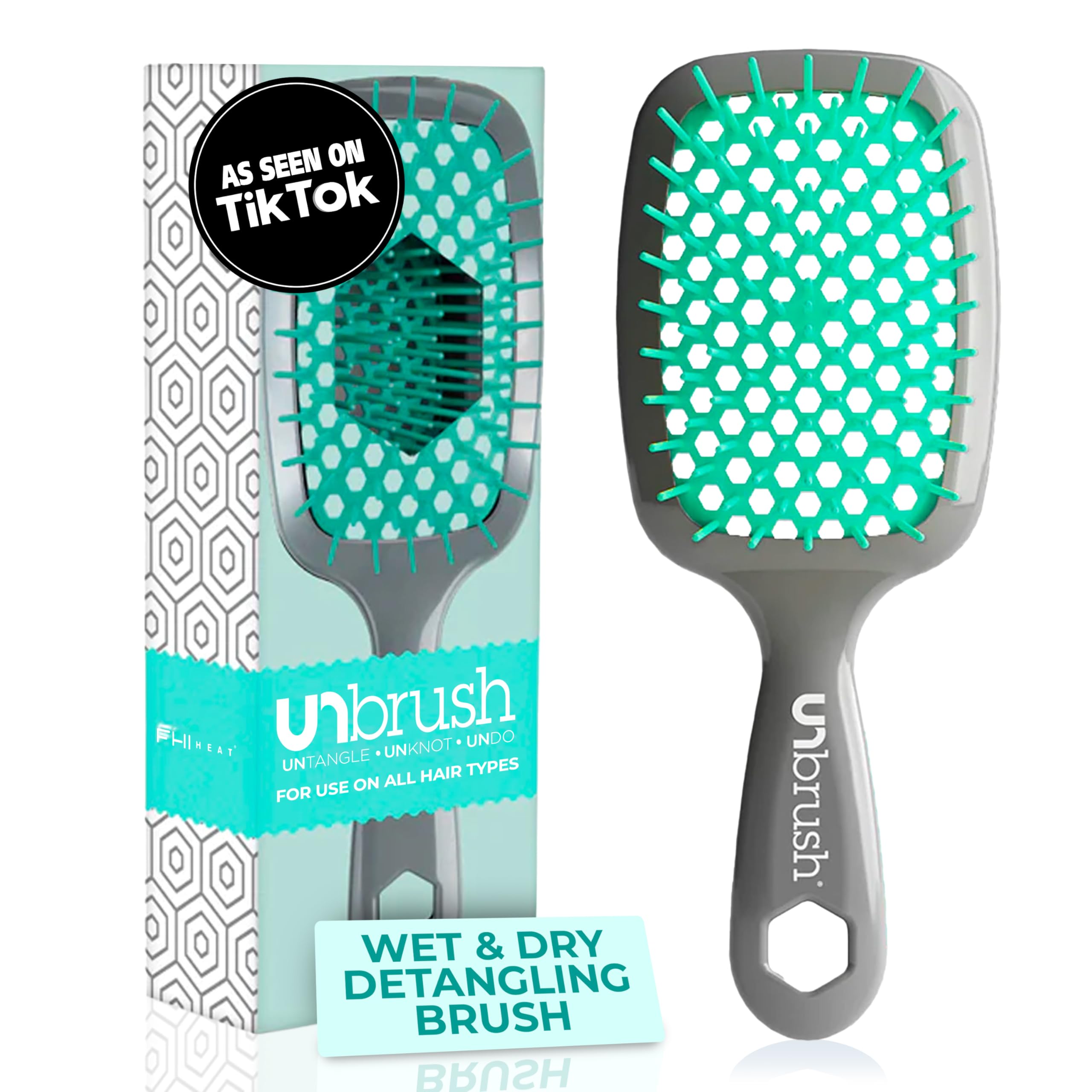FHI Heat UNbrush Wet & Dry Vented Detangling Hair Brush - Aurora