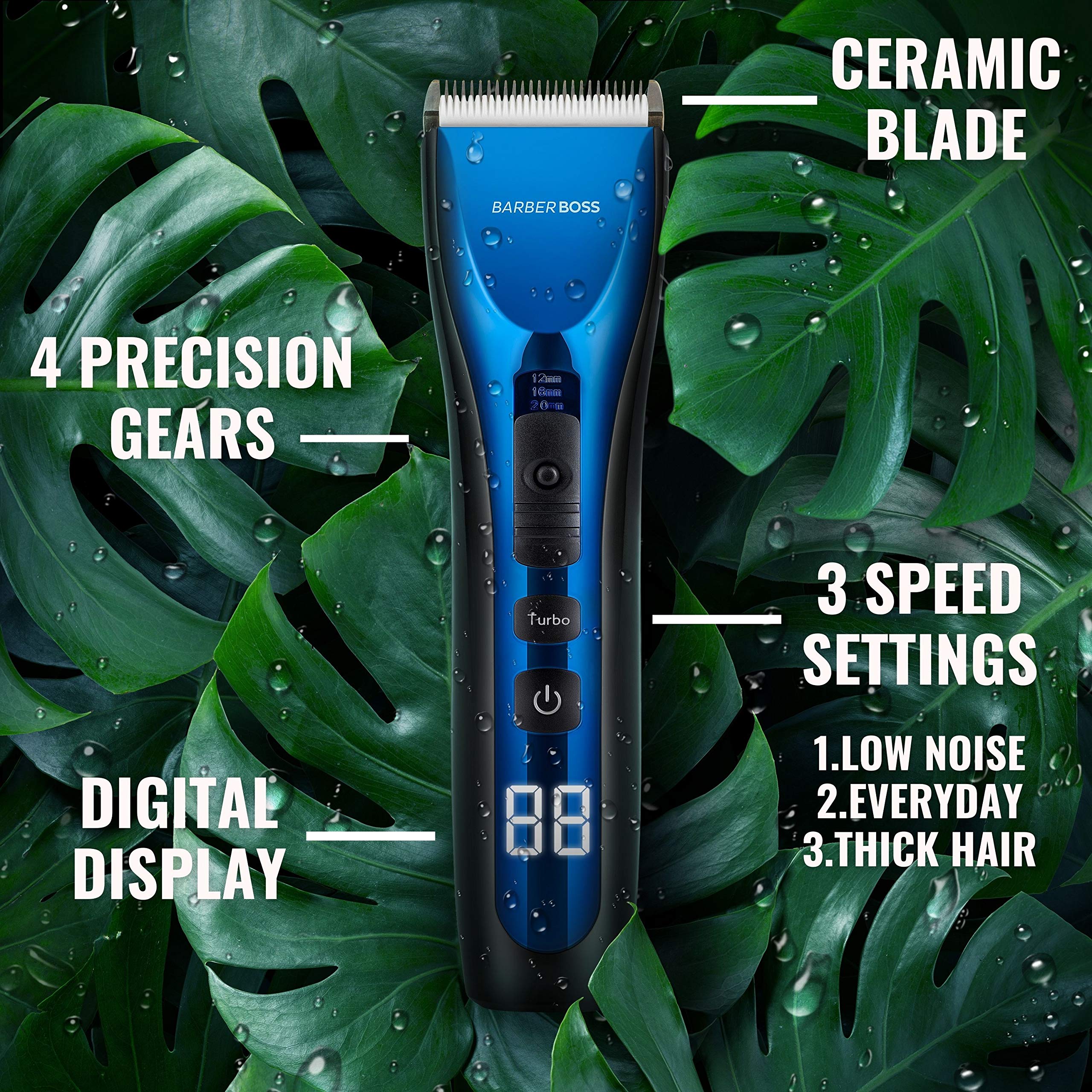 BARBERBOSS Professional All-in-One Hair Trimmer, Beard Trimmer, and Shaver for Men 3