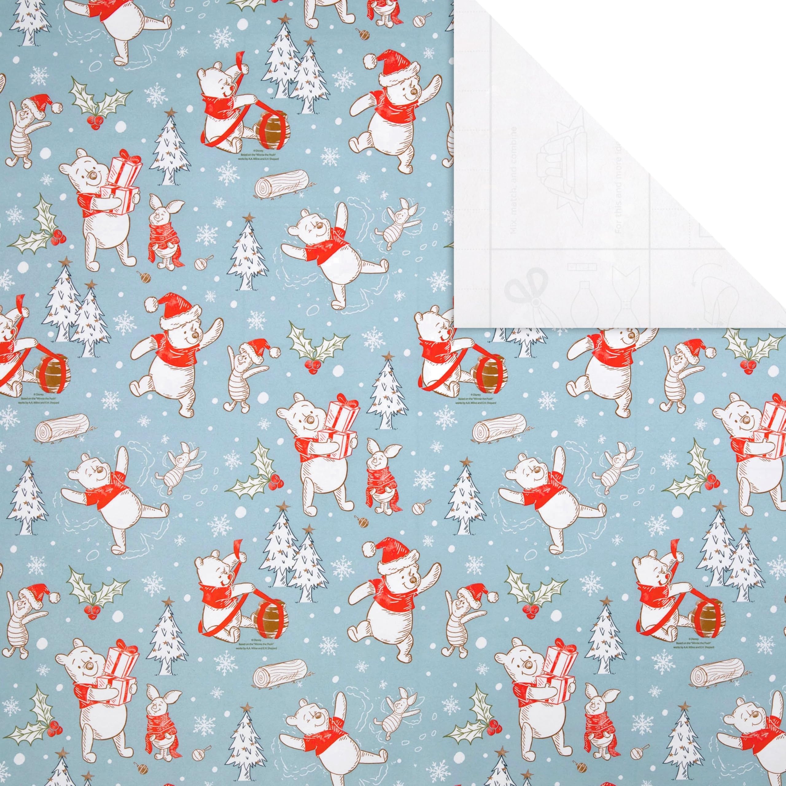 Hallmark Disney Winnie Puuh Weihnachtsgeschenkpapier, 3er-Rollen-Multipack (3 x 4 m) 6