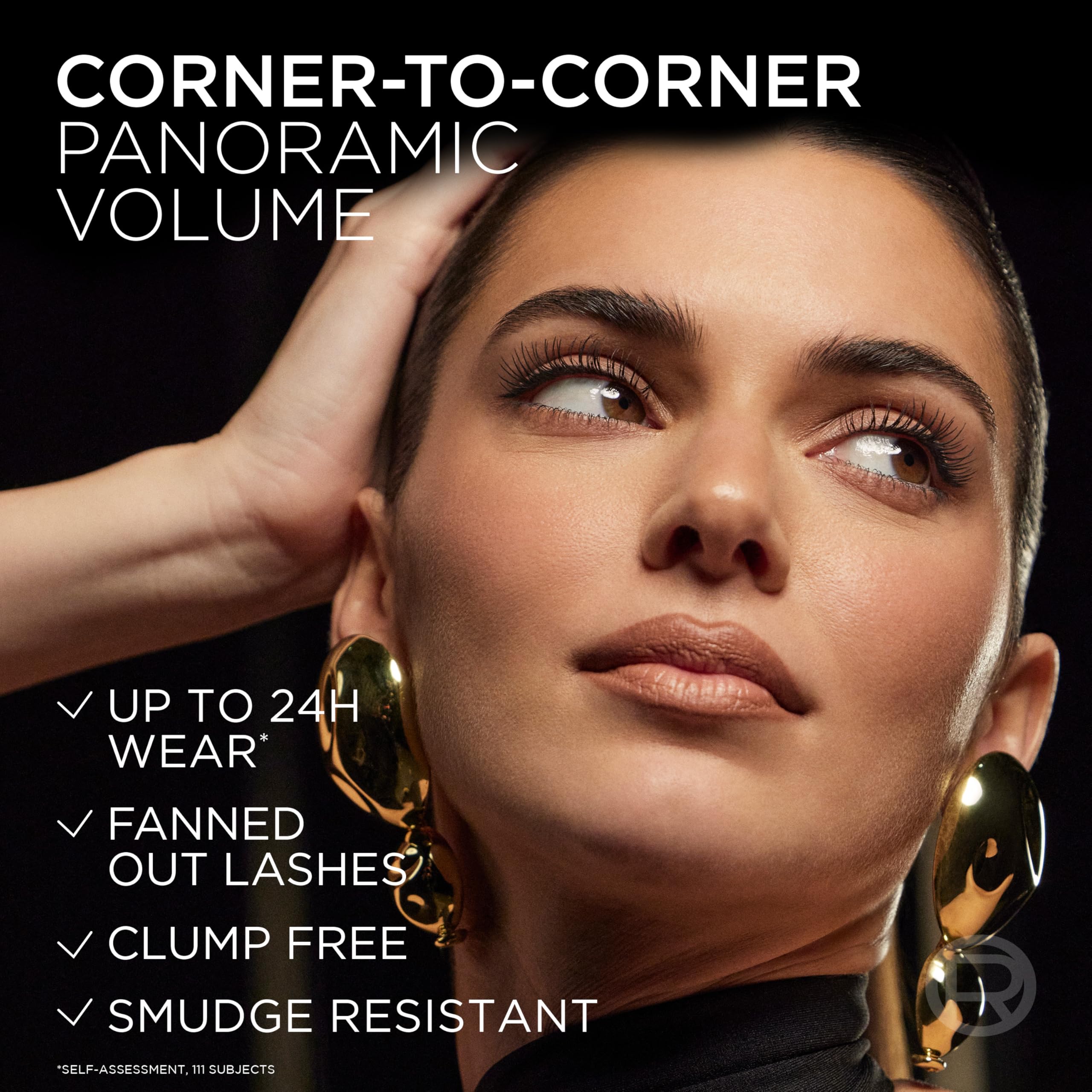 L'Oréal Paris Panorama All Night Mascara - 24H Wear, Panoramic Volume, Black 4