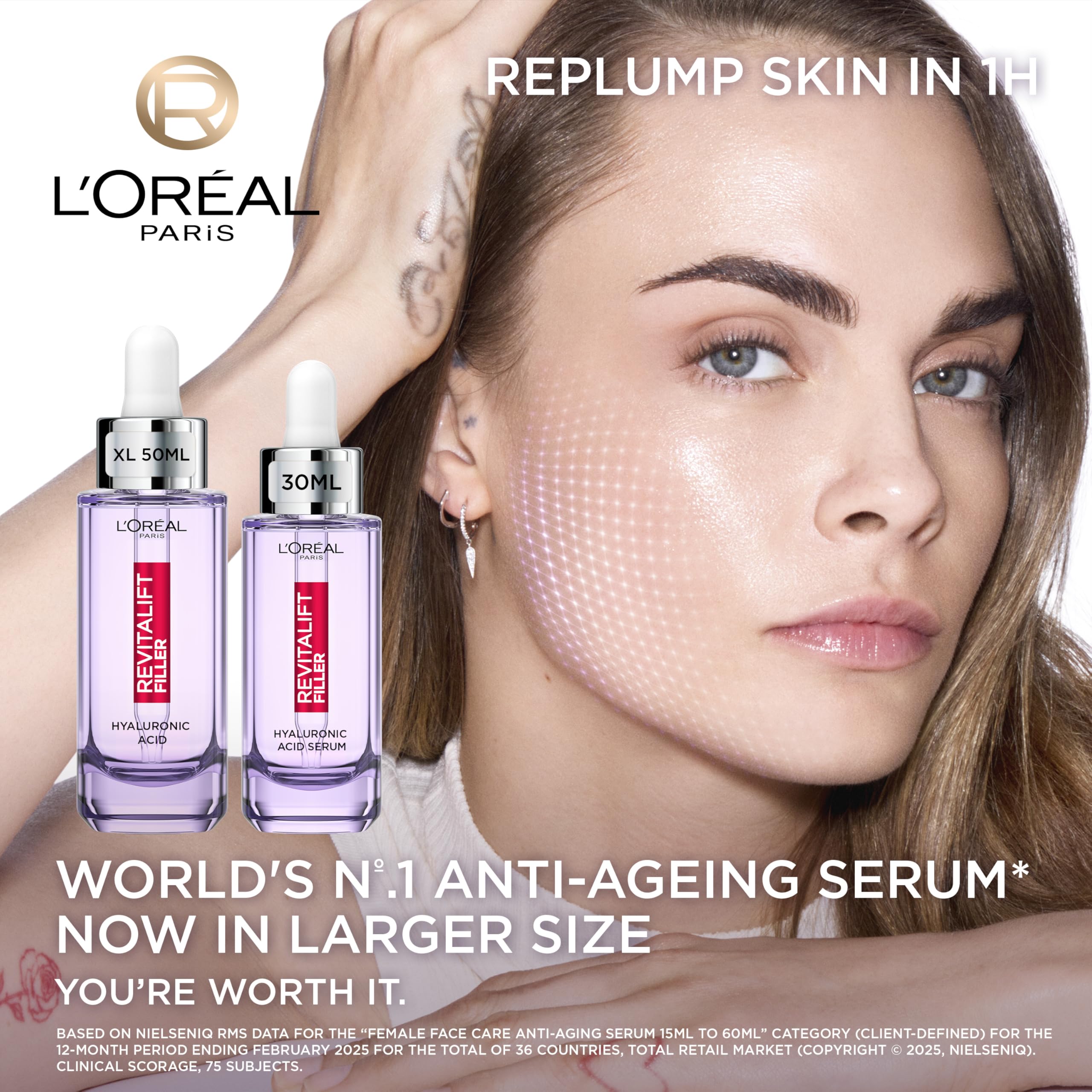 L'Oréal Paris Revitalift Hyaluronic Acid Serum, 1.5% Pure Concentrated XL 50ml 3