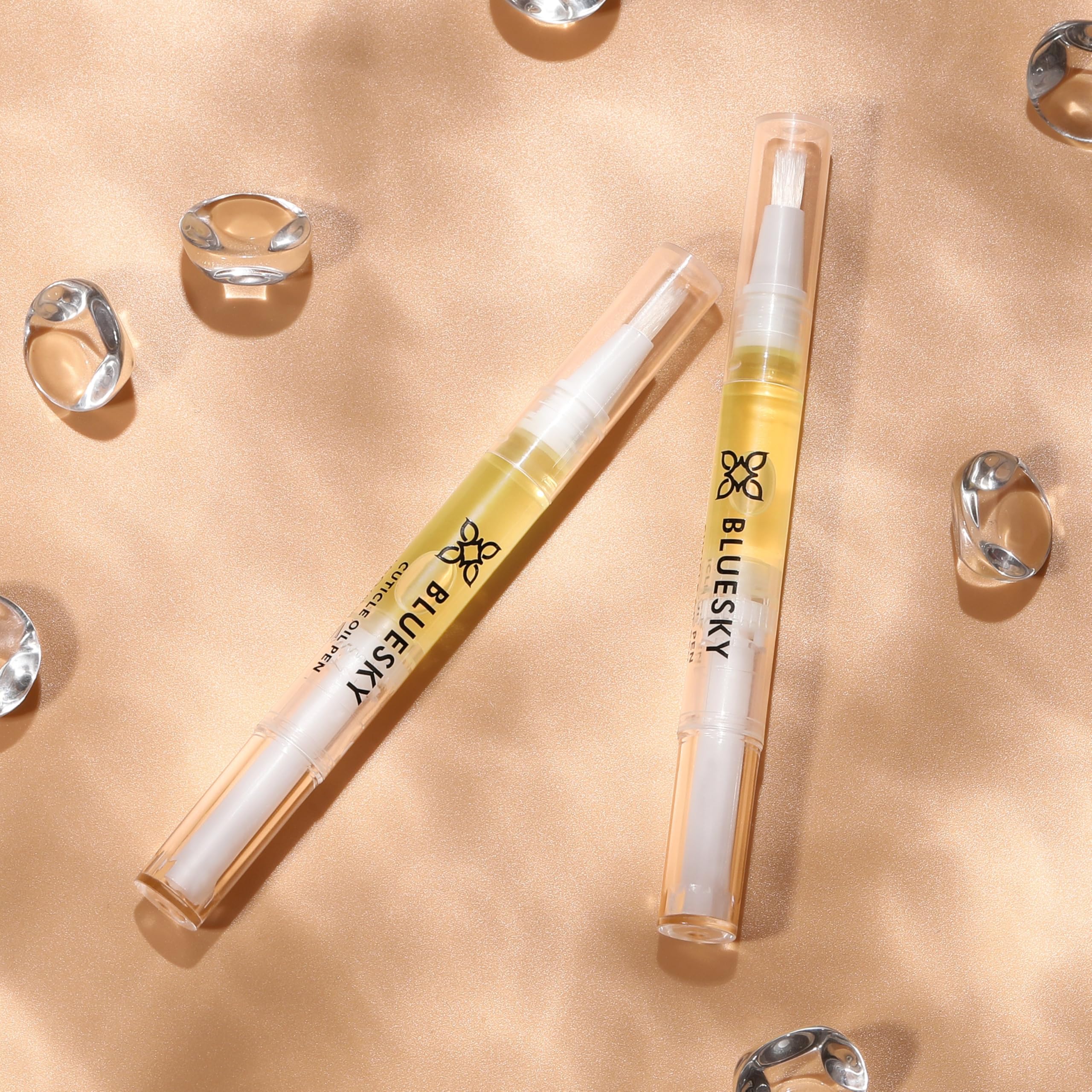 BLUESKY Feuchtigkeitsspendender Nagelhautölstift mit Süßmandel-, Kokosnuss- und goldenem Jojobaöl 4