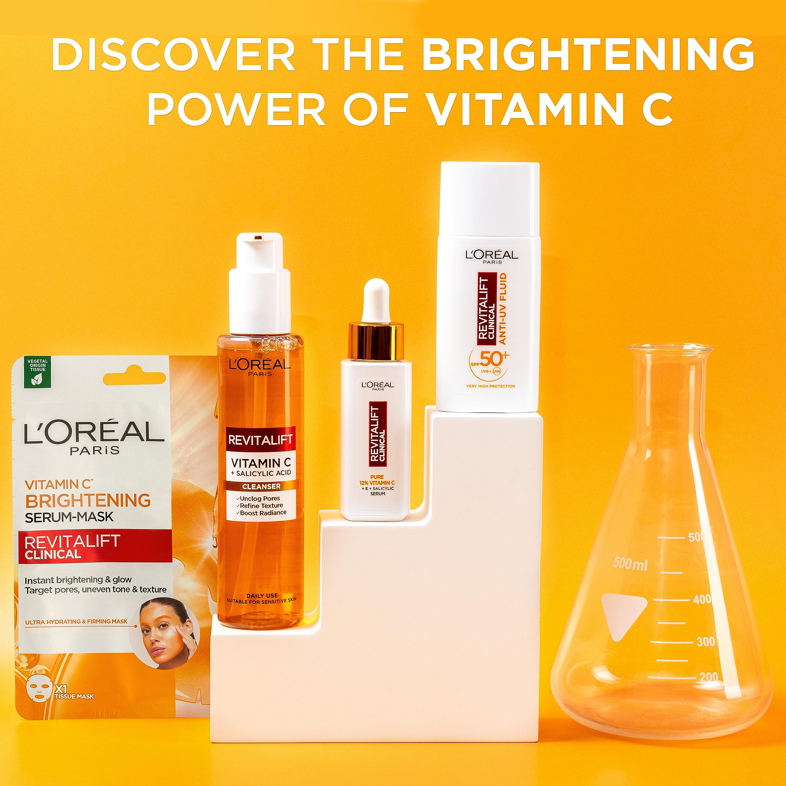 L'Oréal Paris Revitalift Clinical Vitamin C Reinigungsgel mit Vitamin C* + Sali 5