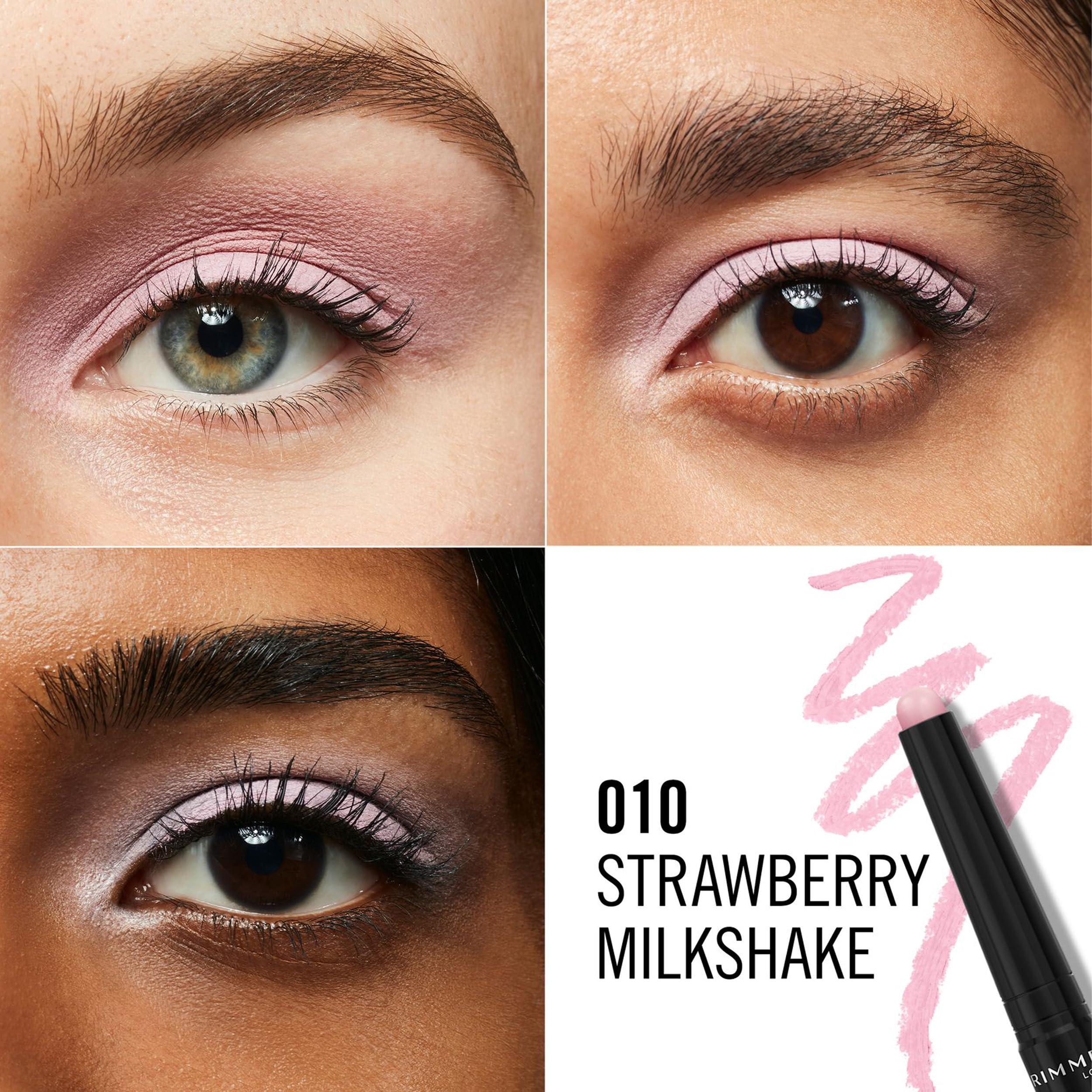 Rimmel Wonder'Last Shadow Stick, 010 Strawberry Milkshake - Ultra-Creamy, Smudgeproof Eyeshadow
