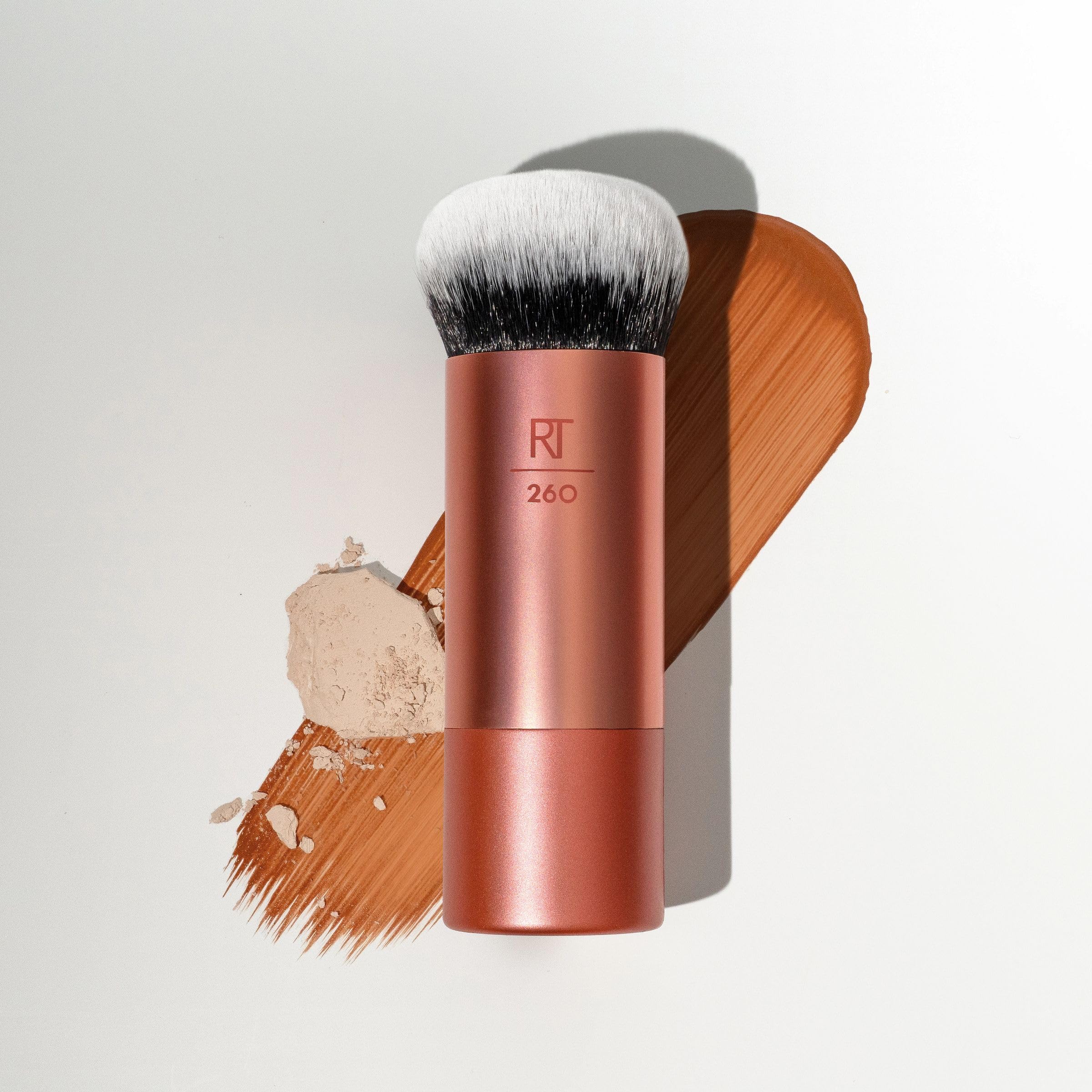 Real Techniques Bubble Blending Makeup Brush, vielseitiger Gesichtspinsel für flüssige, cremige und pudrige Produkte, mit einzigartigem Bläschenkopf, synthetischen Borsten, vegan, tierversuchsfrei, 1 Stück 6