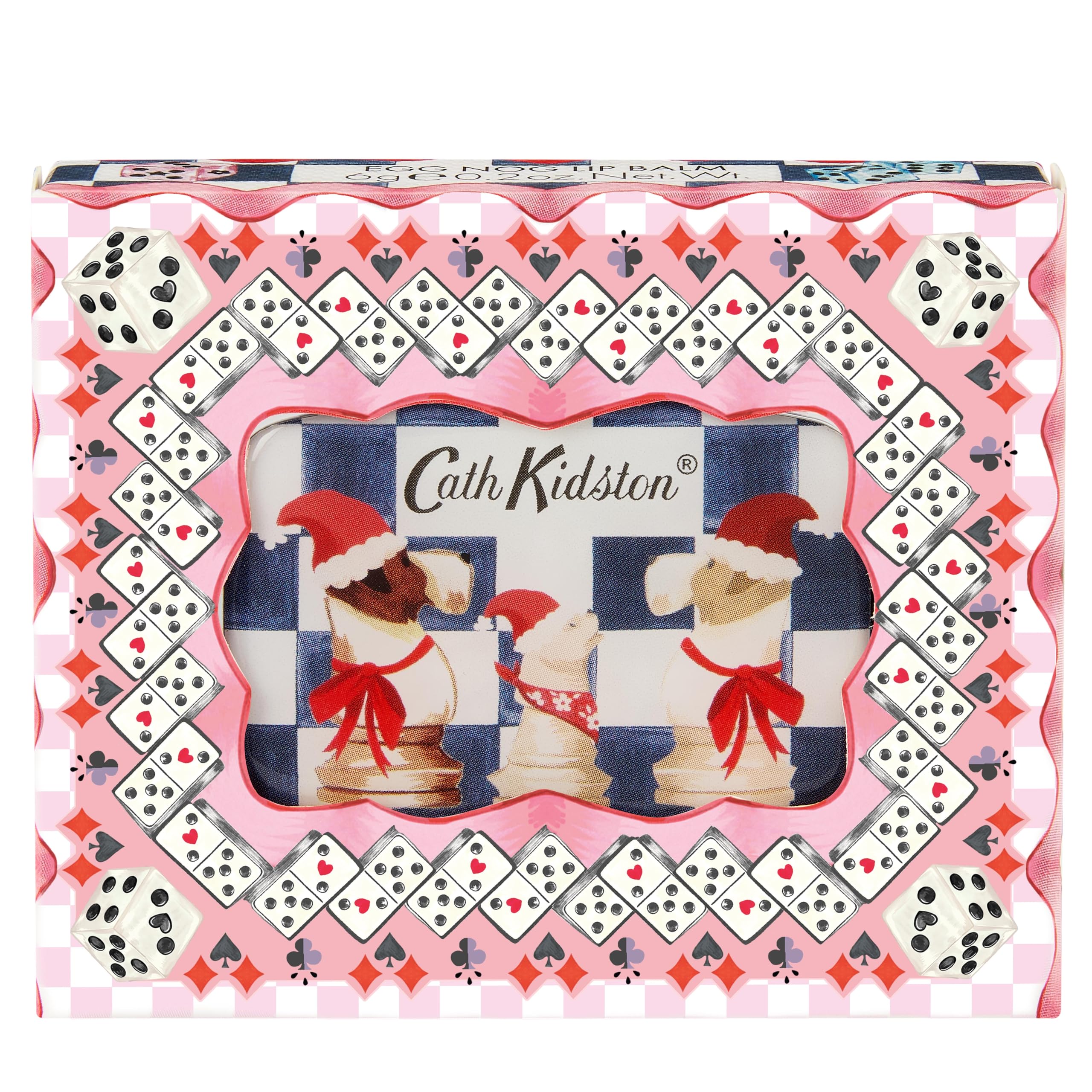 Cath Kidston Eggnog Lip Balm 6g Compact with Mirror - Shea Butter & Hyaluronic Acid