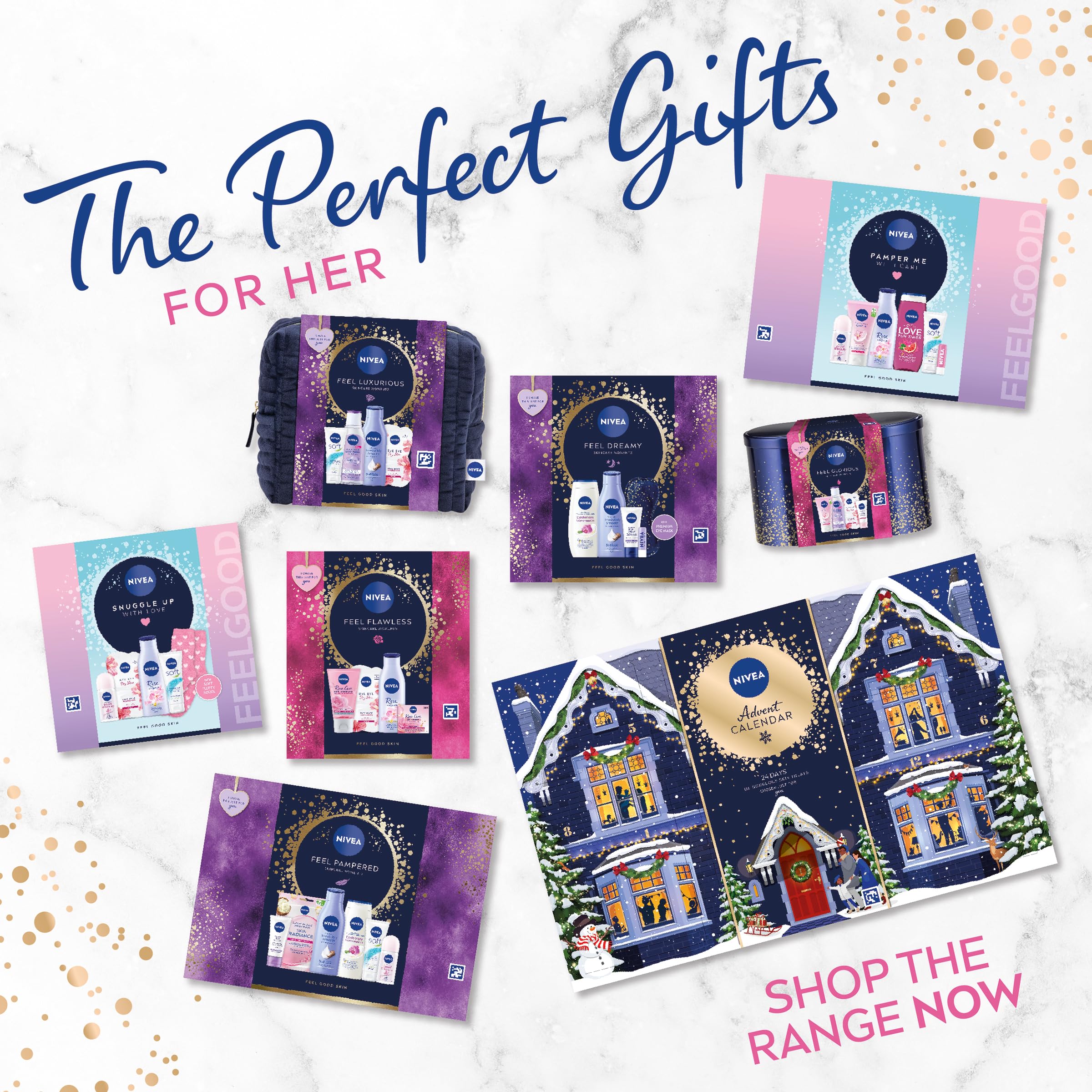 NIVEA Feel Replenished 6-Product Skincare Gift Set for Women 4