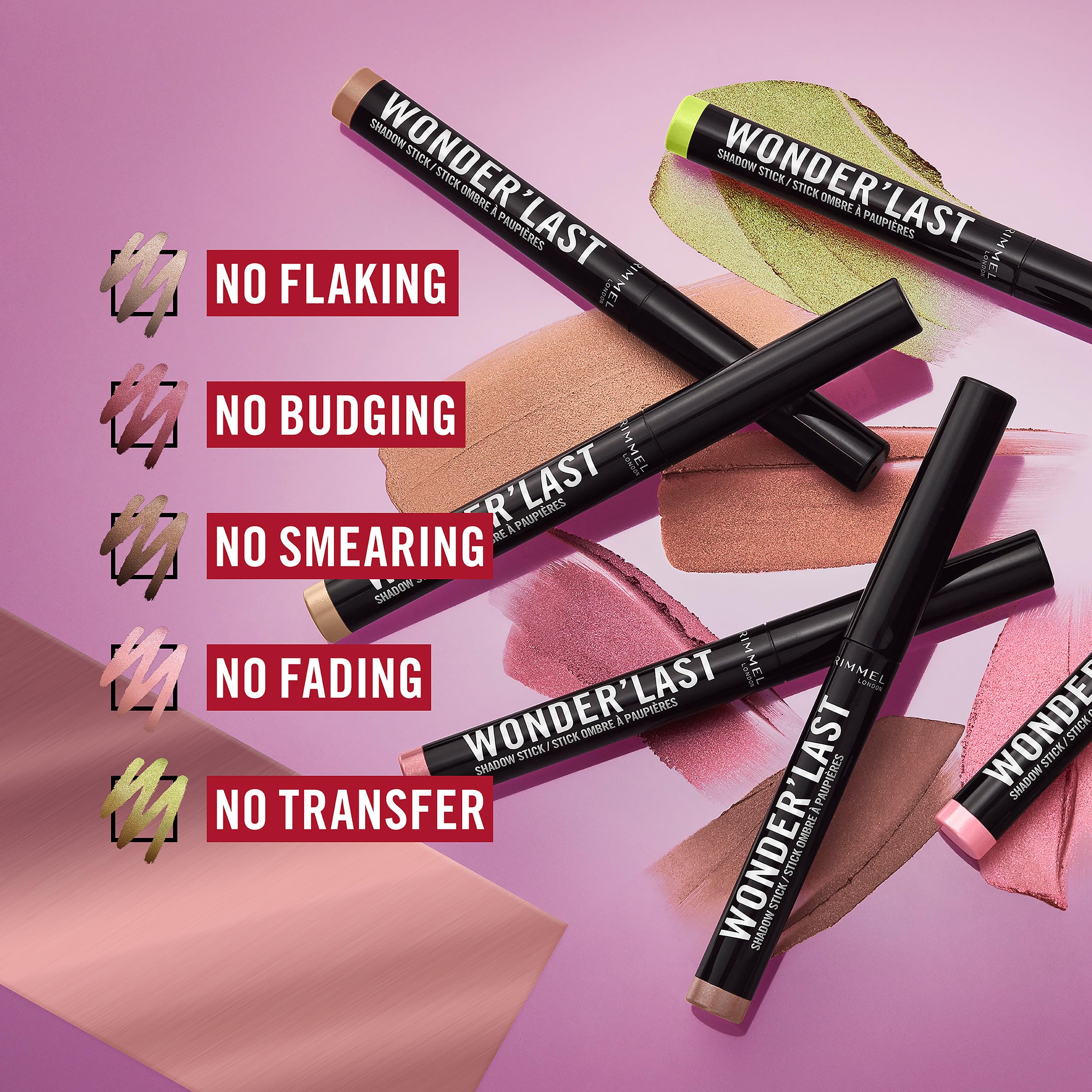 Rimmel Wonder'Last Shadow Stick, 003 Copper Wink - Ultra-Creamy, Smudgeproof, Vegan Eyeshadow 8