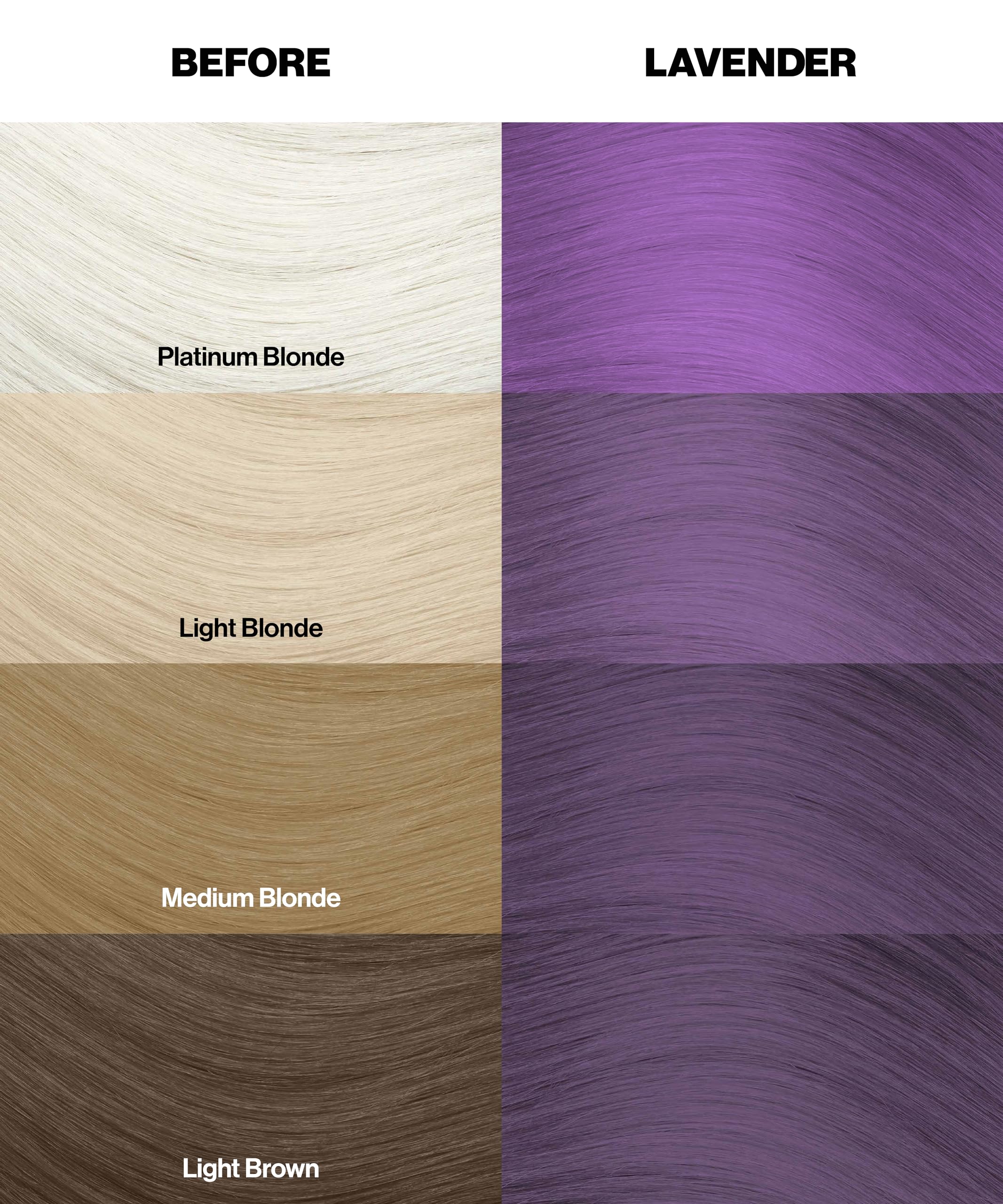 Crazy Color Lavender Semi-Permanent Hair Dye - Highly Pigmented Purple Conditioner 5