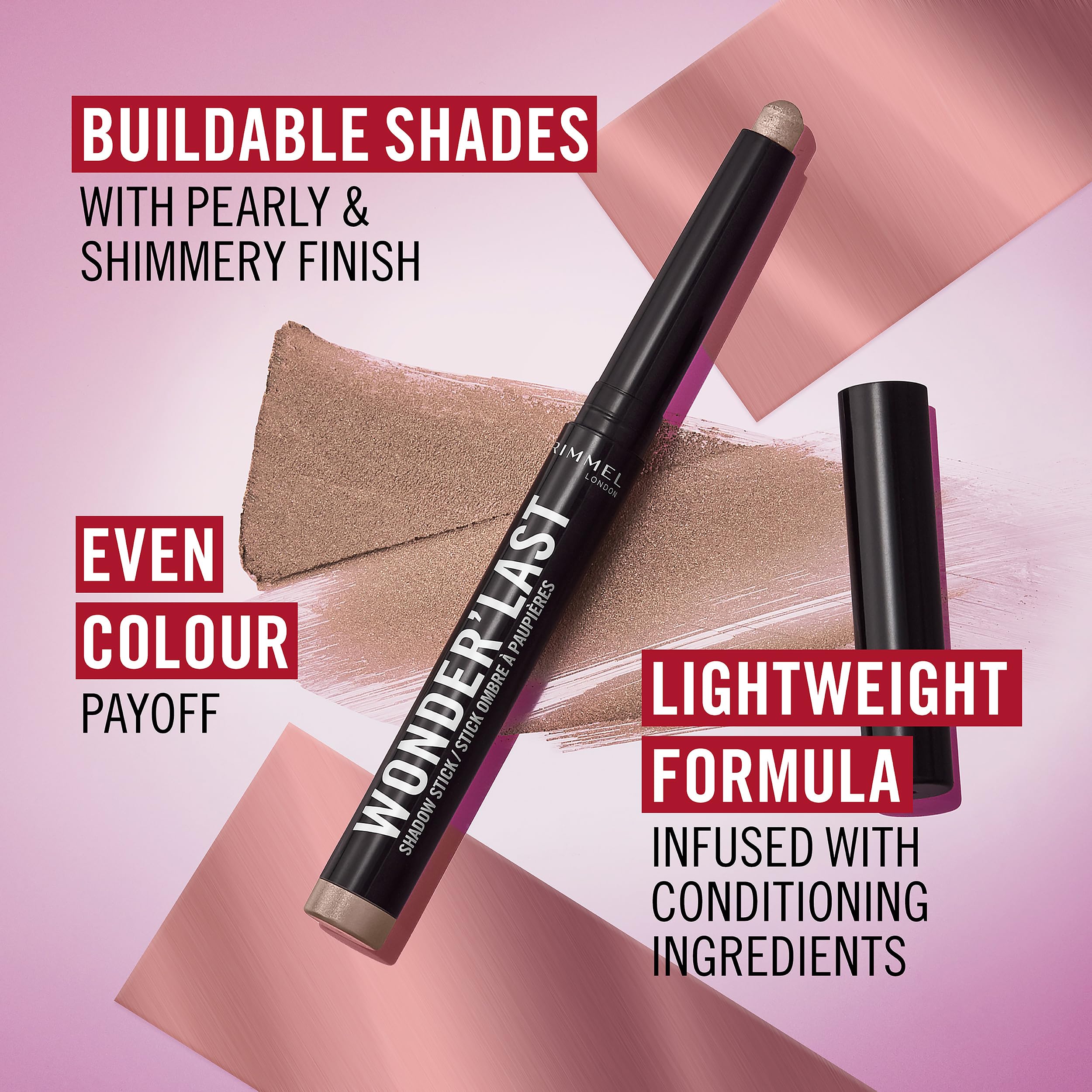 Rimmel Wonder'Last Shadow Stick, 003 Copper Wink - Ultra-Creamy, Smudgeproof, Vegan Eyeshadow 7