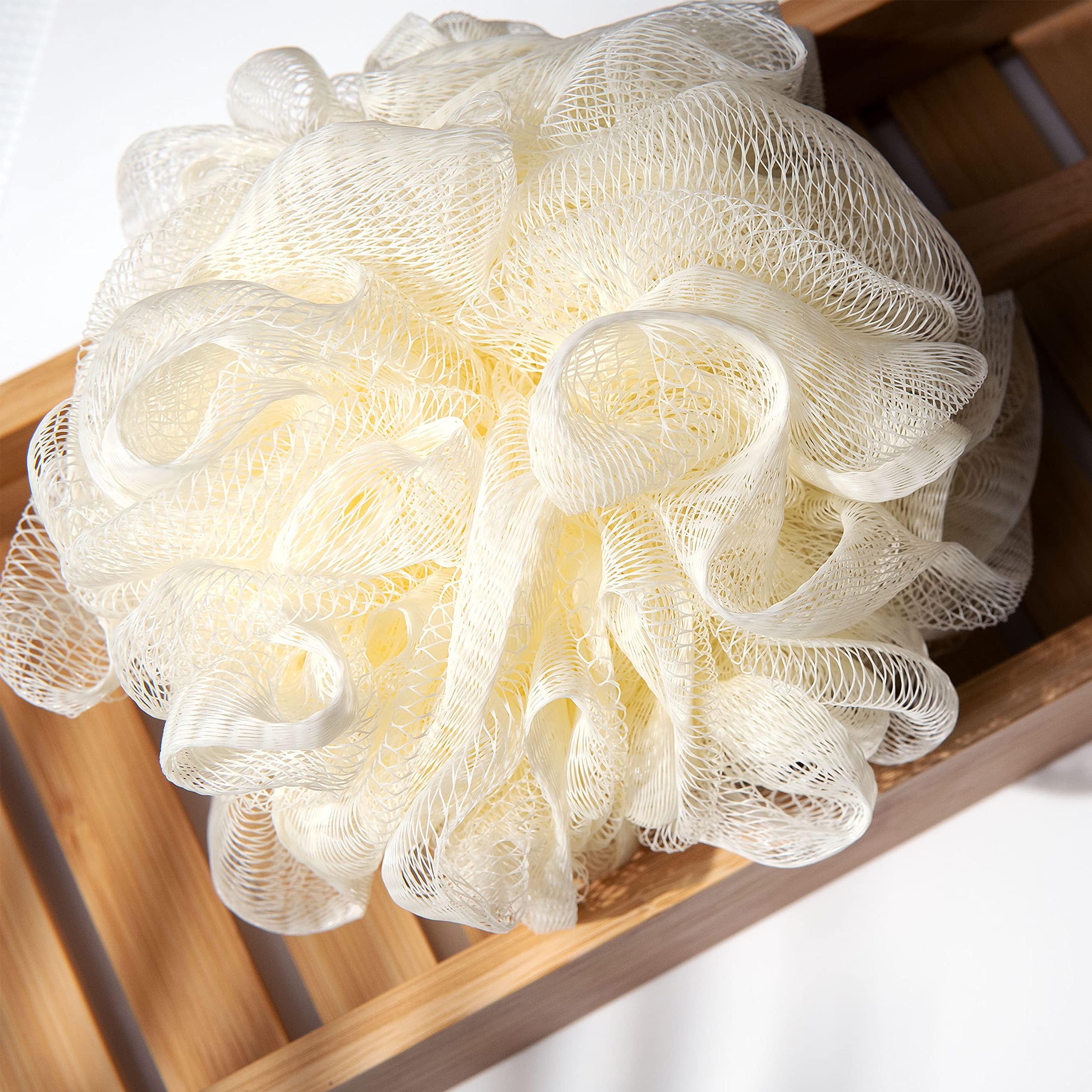 So Eco Long Handle Shower Pouf for Easy Back Cleansing and Exfoliation 3