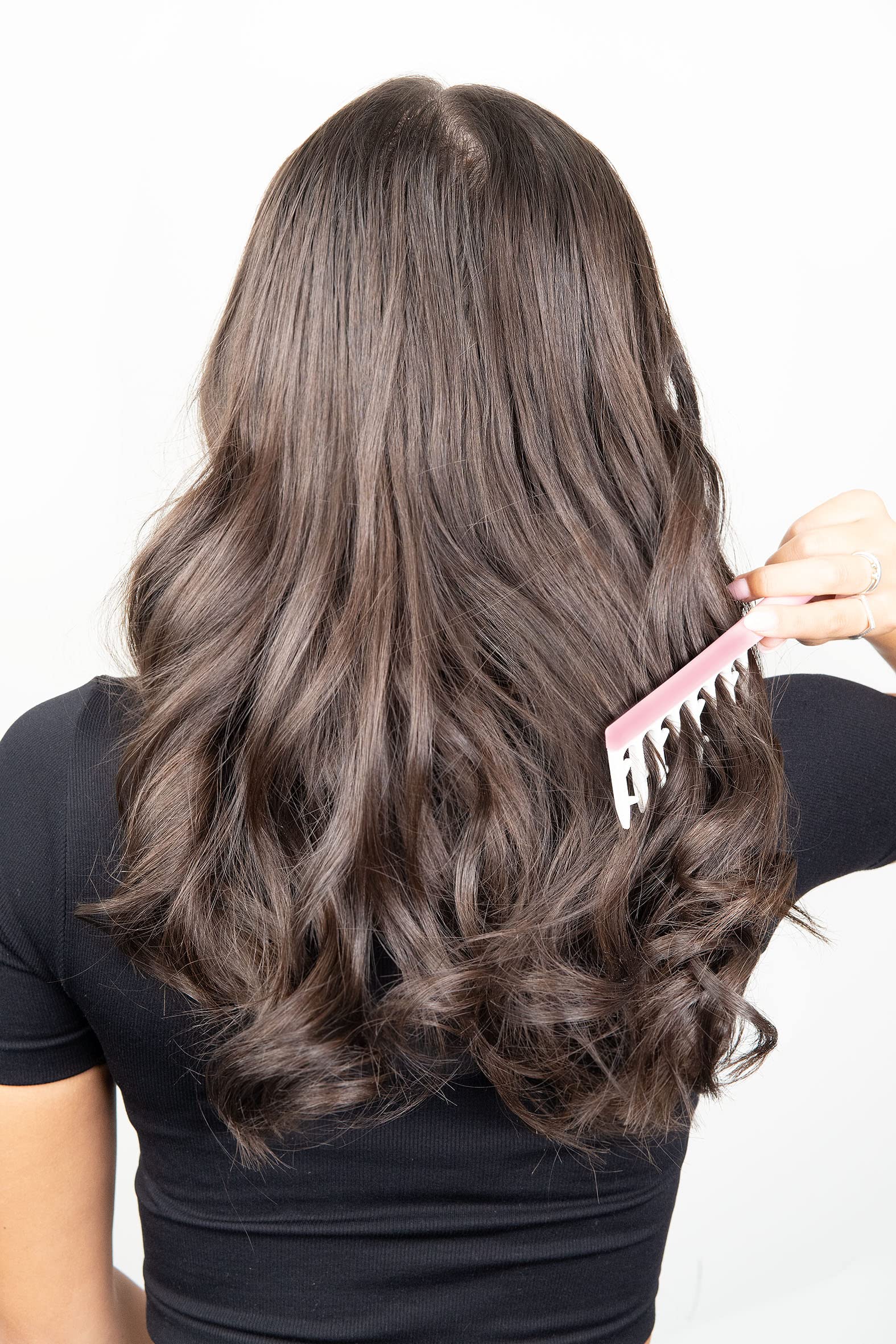 Brushworks Smoothing Curl Comb Pink for Frizz Reduction and Curl Definition 6