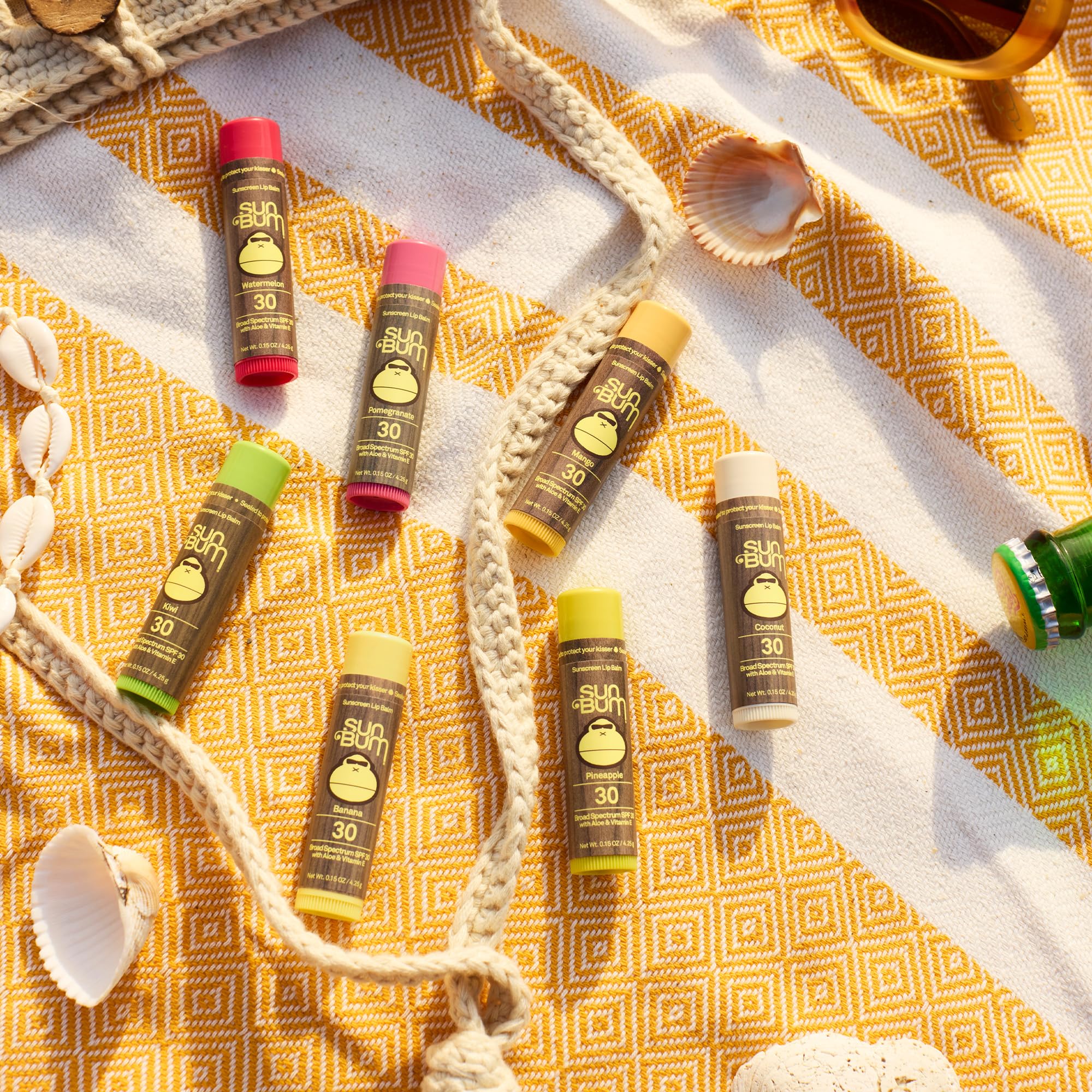 SUN BUM SPF 30 Banana Lip Balm with Aloe & Vitamin E, Broad Spectrum Protection 6