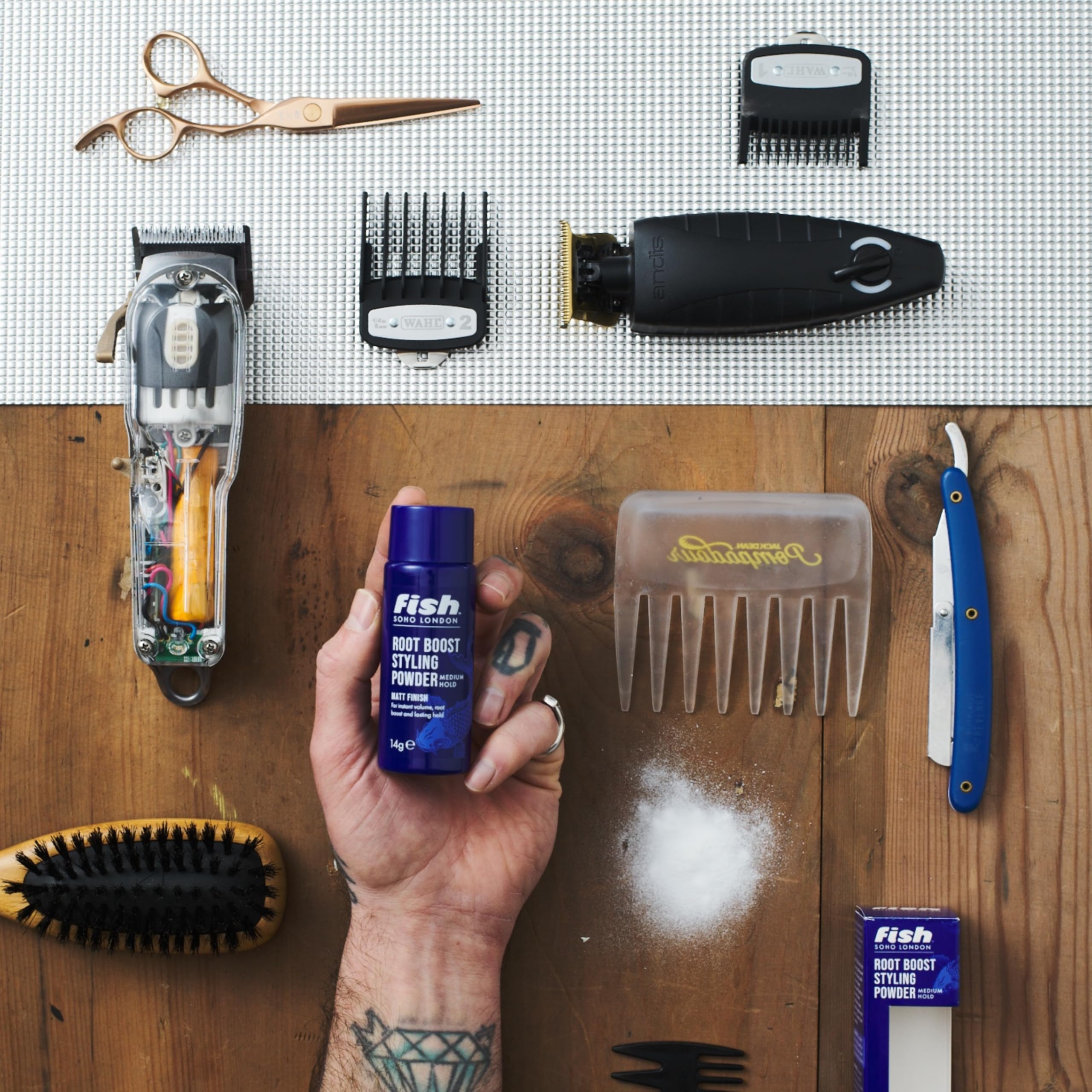 Fish Root Boosting Styling Hair Powder for Men - Medium Hold, Matt Finish, Instant Volume 5