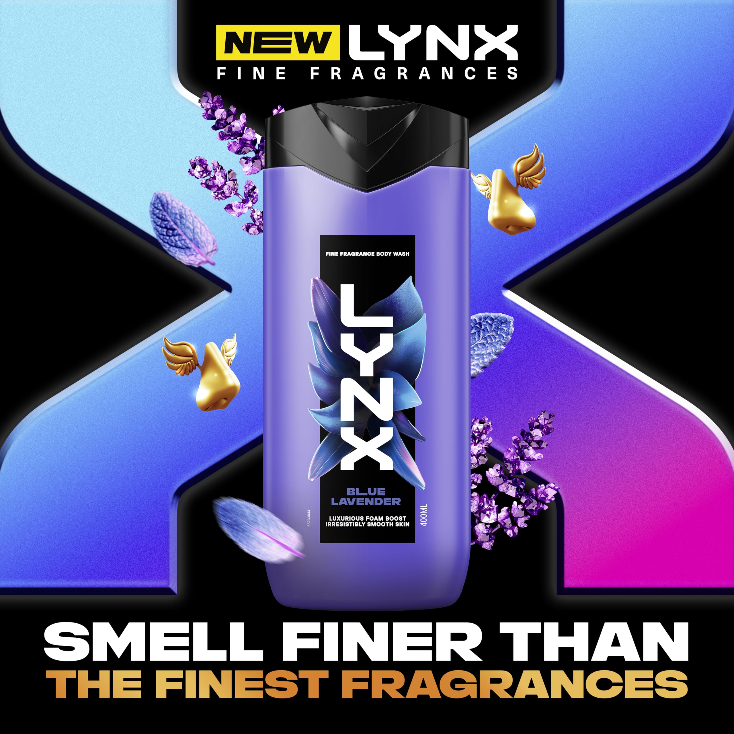 Lynx Blue Lavender Fine Fragrance Premium Body Wash Shower Gel for Men 3
