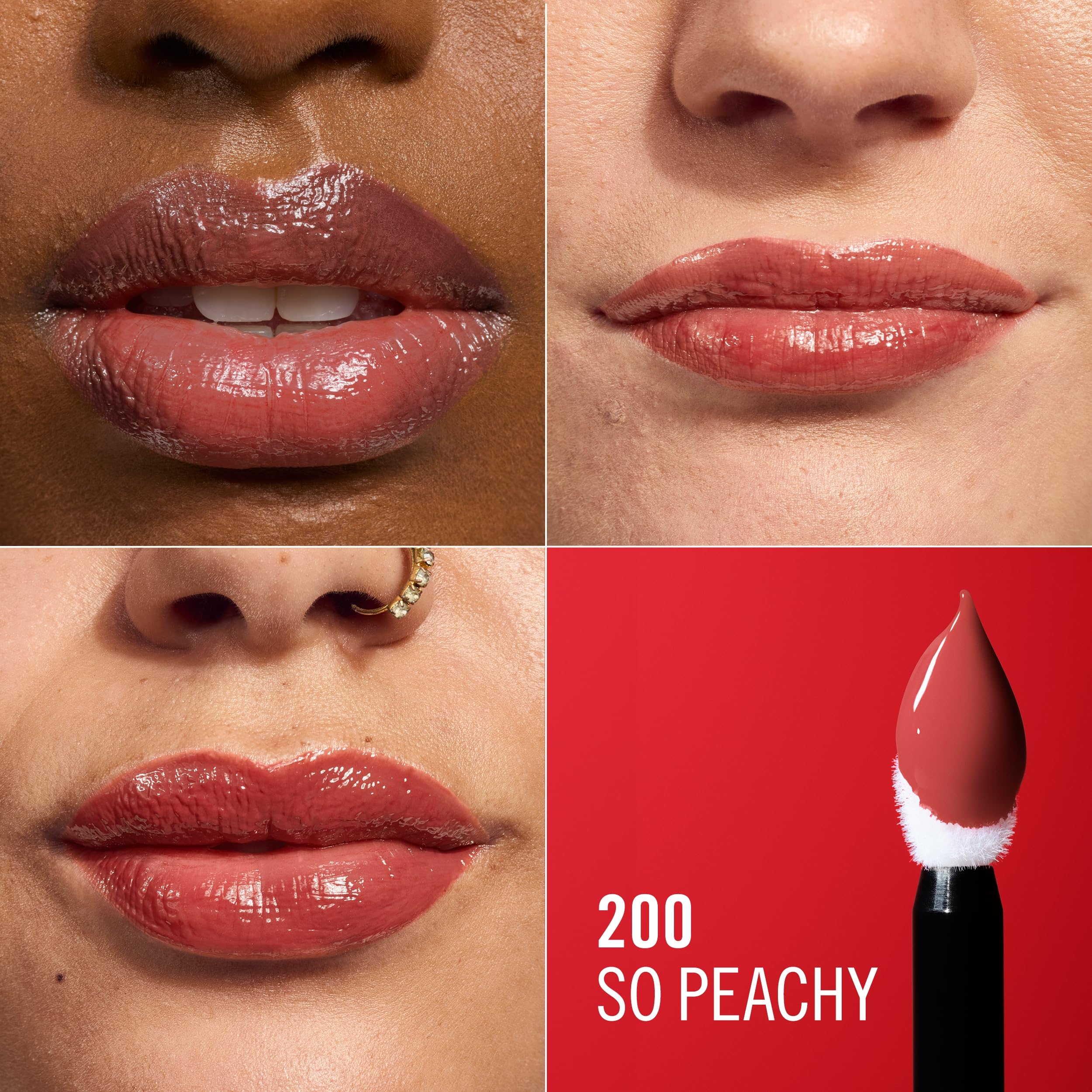 Rimmel Thrill Seeker Lip Latex in 200 So Peachy with Ultra-Smooth Finish