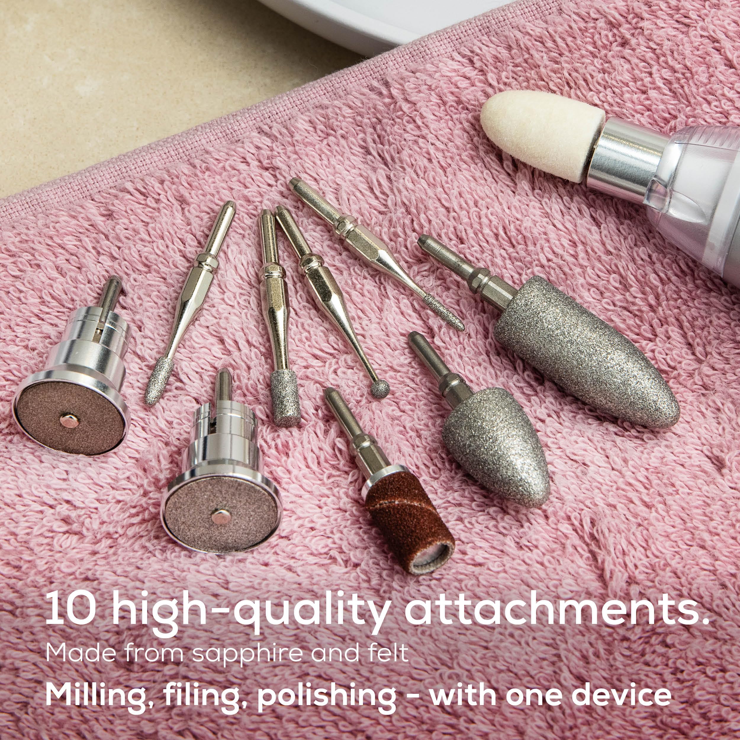 Beurer MP 62 Electric Manicure/Pedicure Set with 10 Tips and LED Light 3