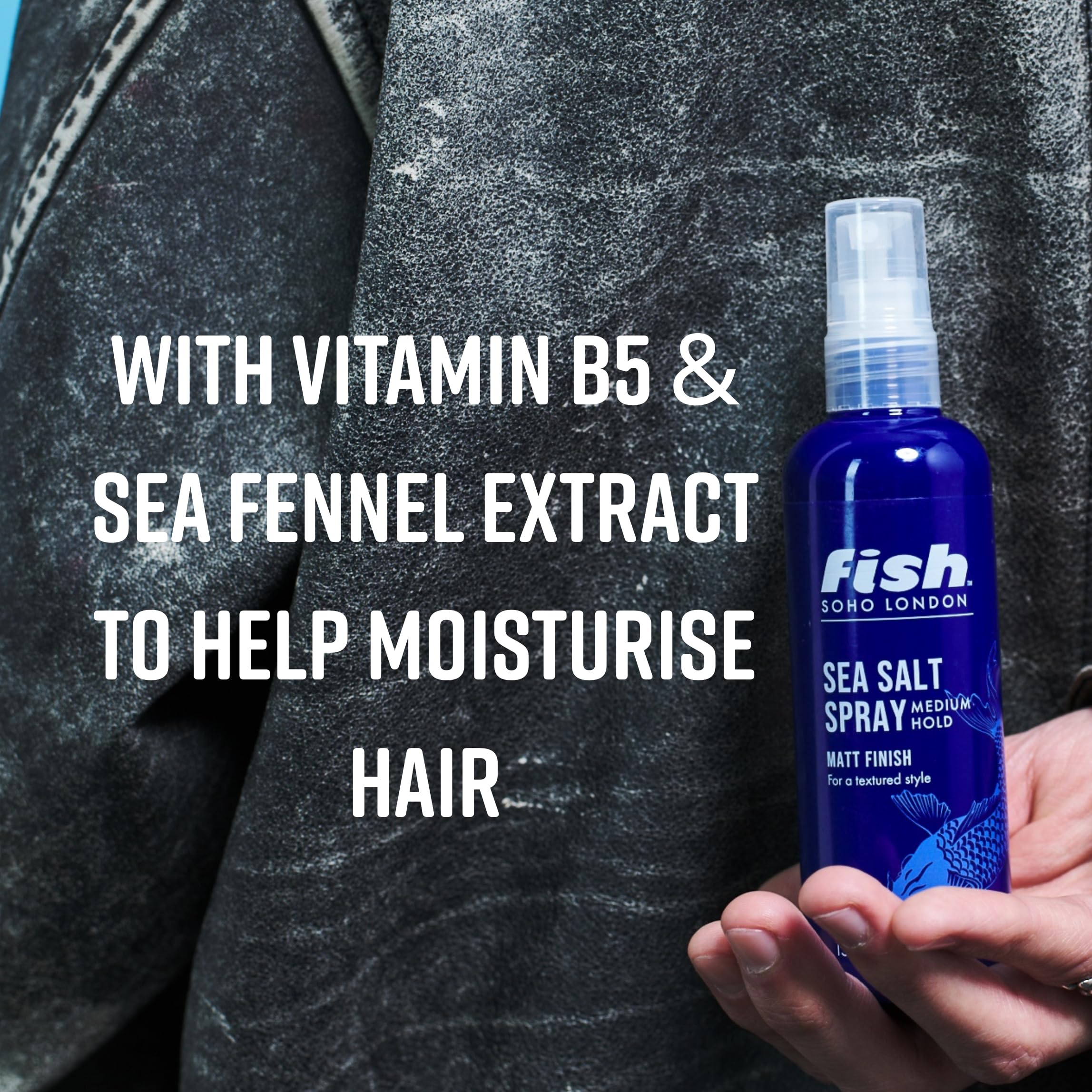 fish Sea Salt Spray Texturising Minerals for Volume and Beachy Waves 150ml 4