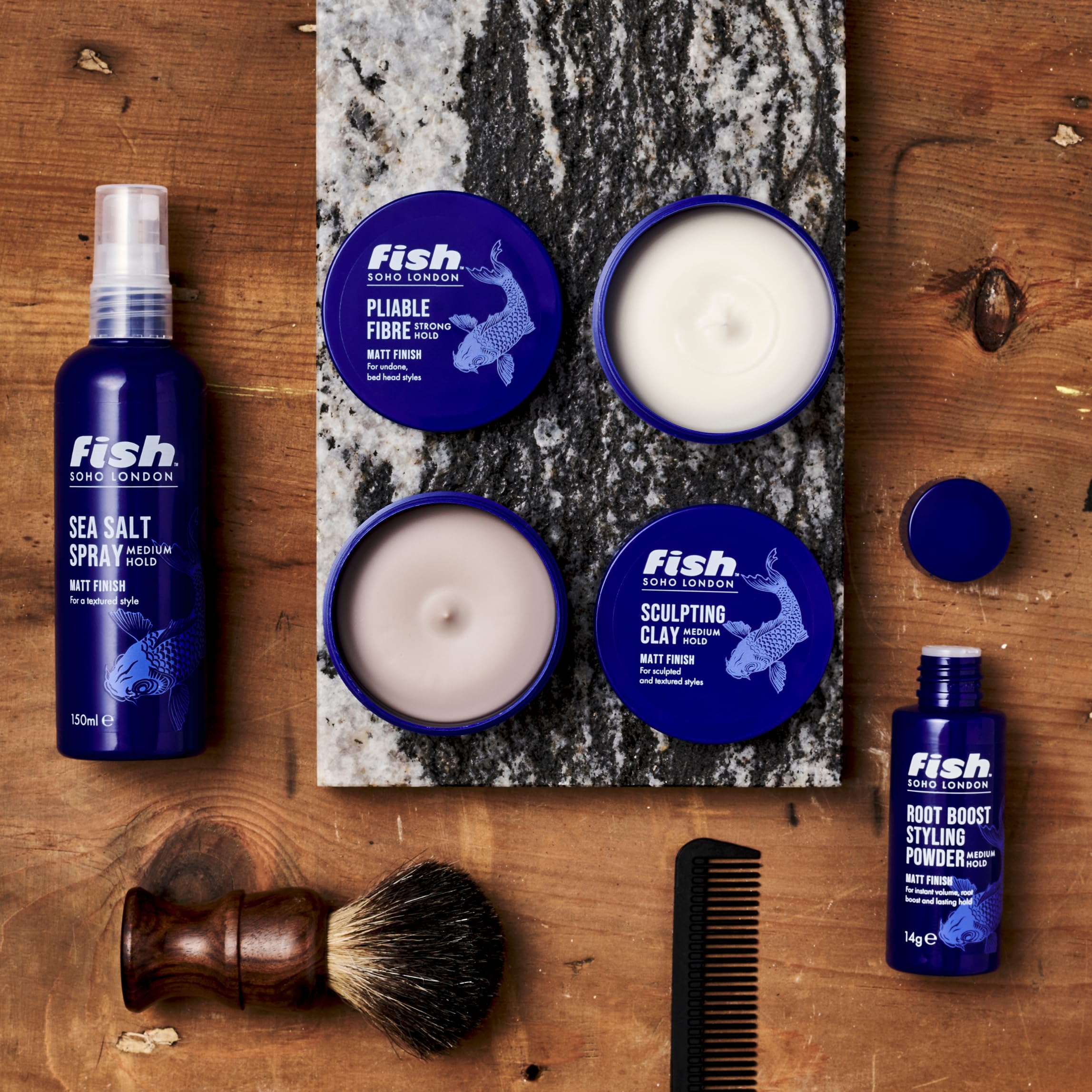 fish Sea Salt Spray Texturising Minerals for Volume and Beachy Waves 150ml 6