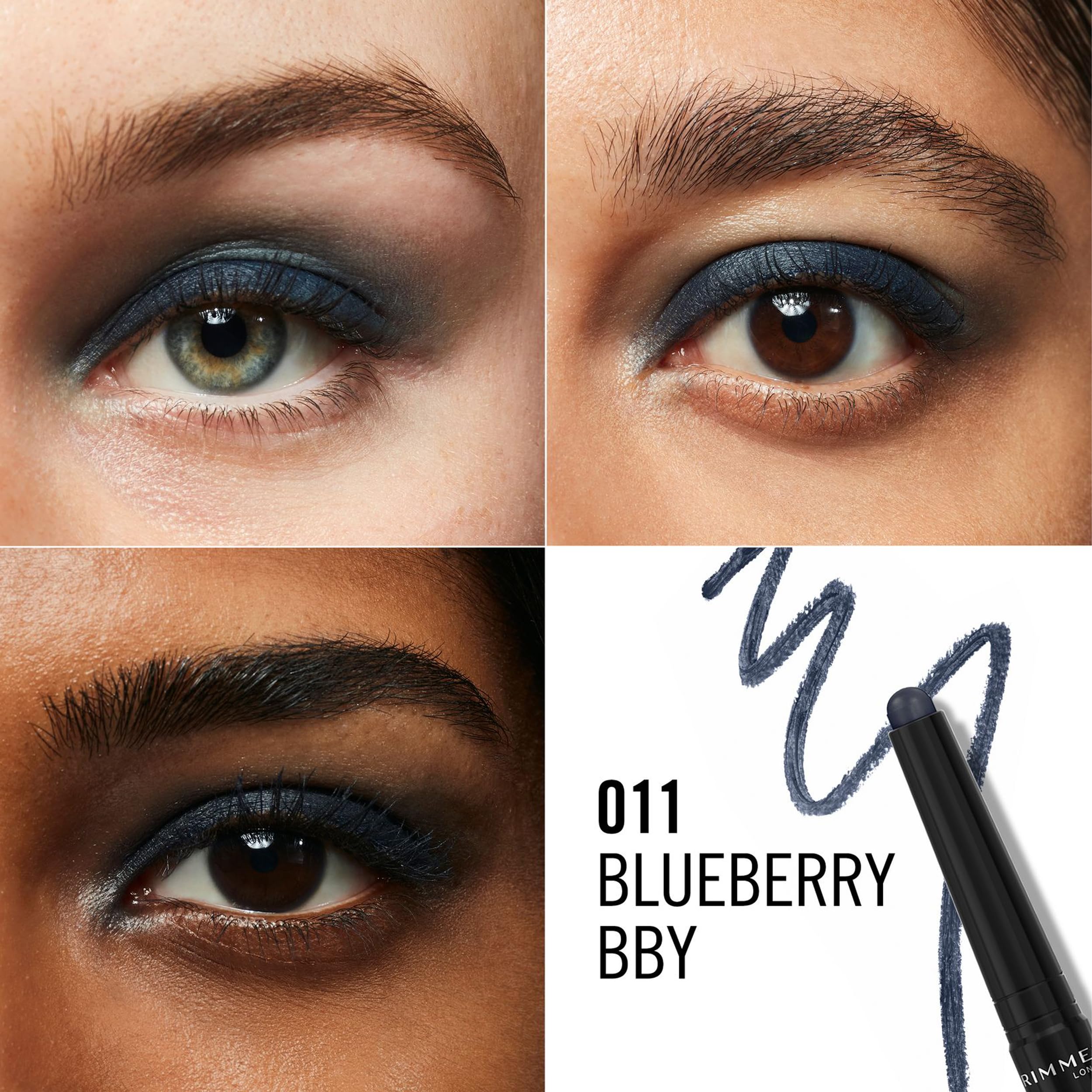 Rimmel Wonder'Last Shadow Stick in 011 Blueberry BBY - Ultra-Creamy, Smudgeproof Eyeshadow