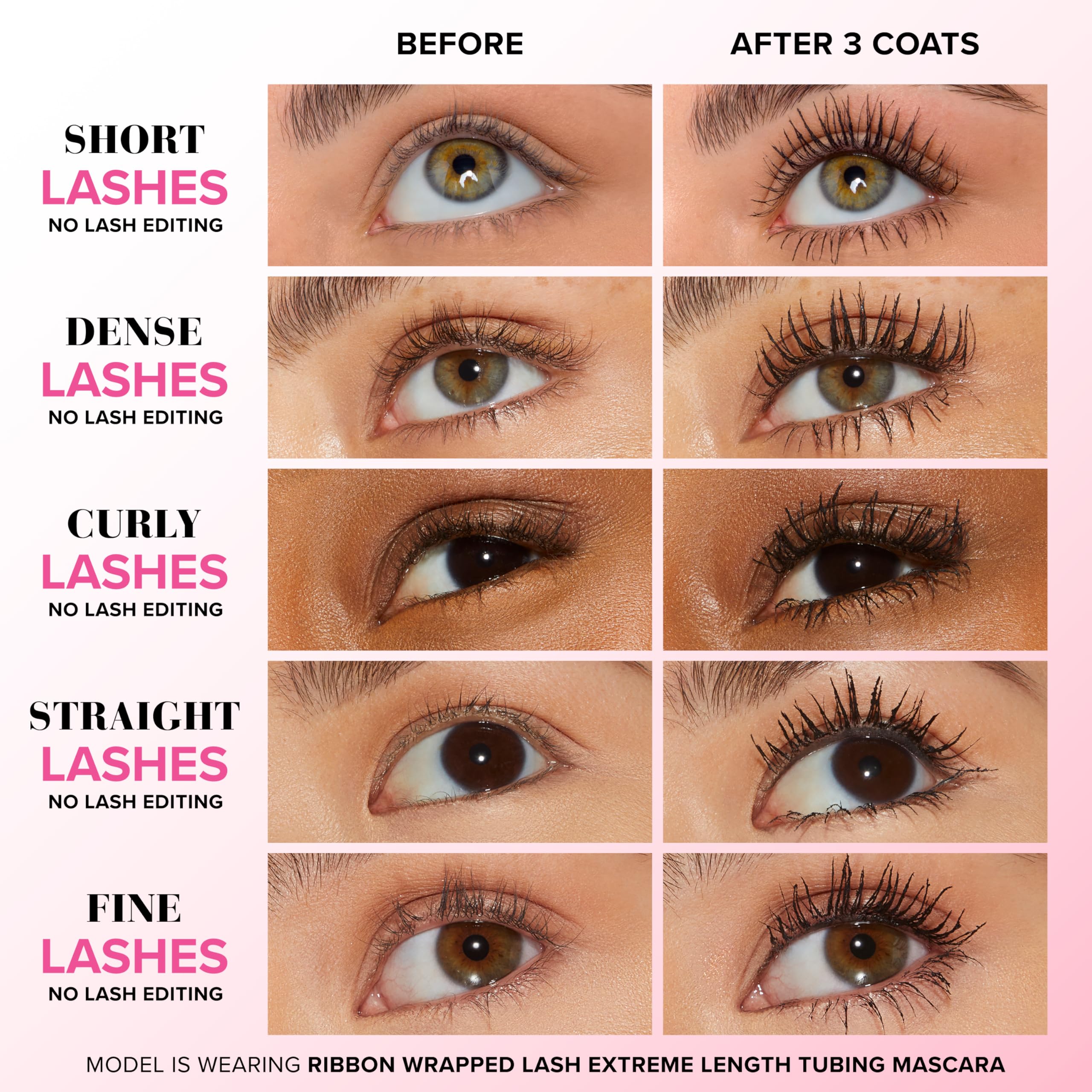 Too Faced Ribbon Wrapped Lash Mascara | Extreme Length Tubing Mascara 3