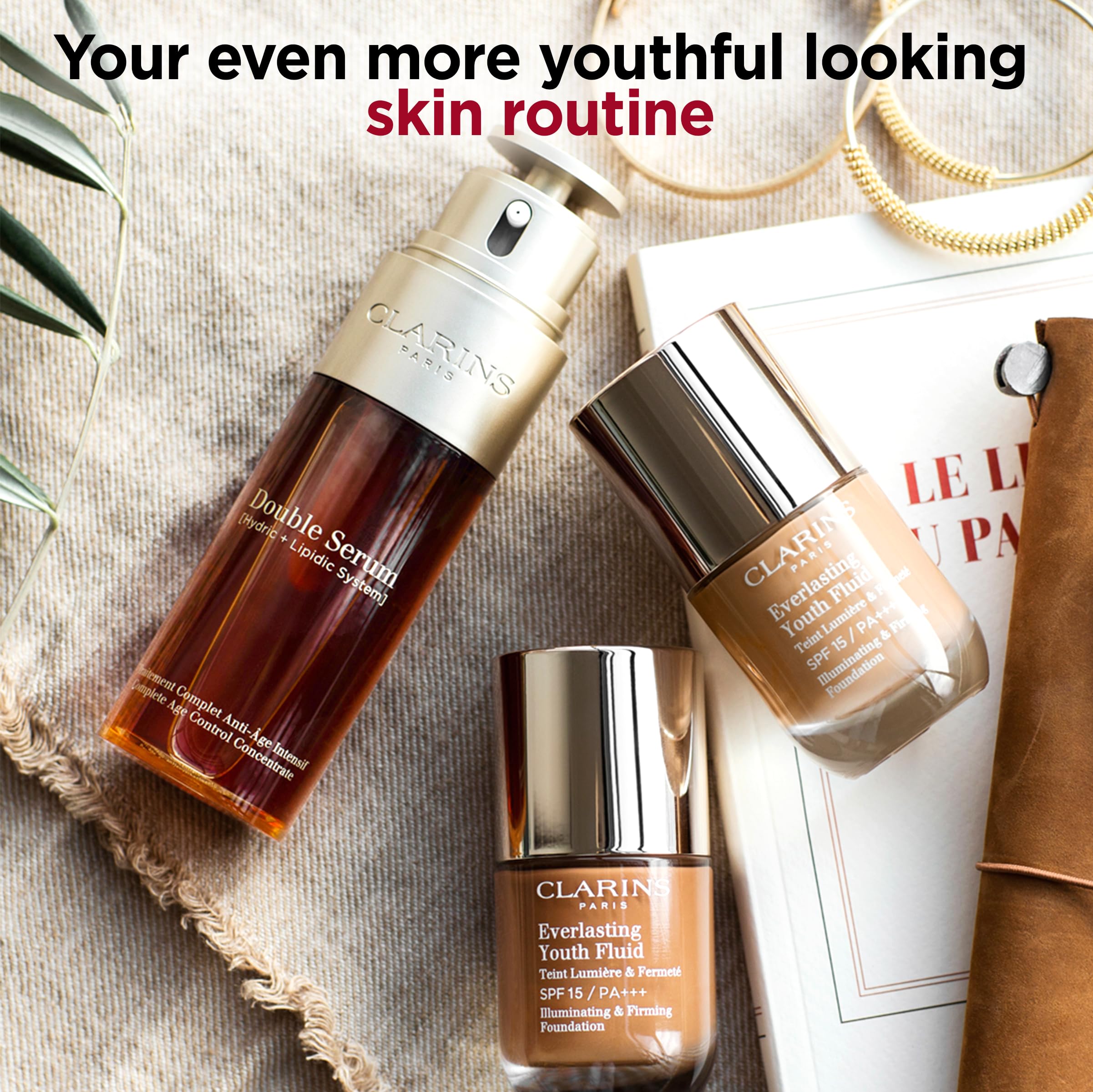 CLARINS Everlasting Youth Fluid Foundation SPF15 - Shade 110 Honey, 30ml 9