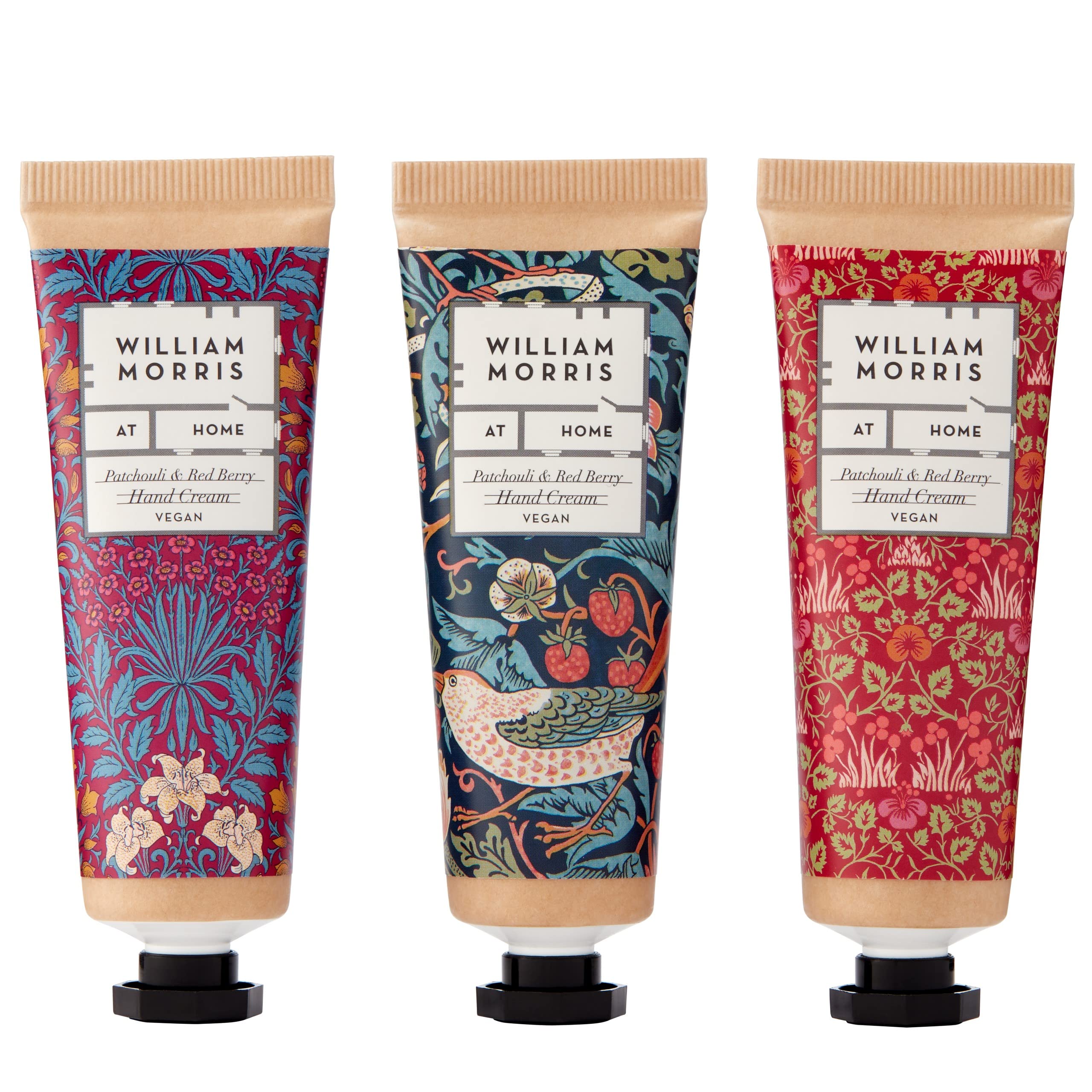 WILLIAM MORRIS AT HOME Hand Cream Set (6x 30ml) with Shea Butter, Patchouli & Red Berry 3