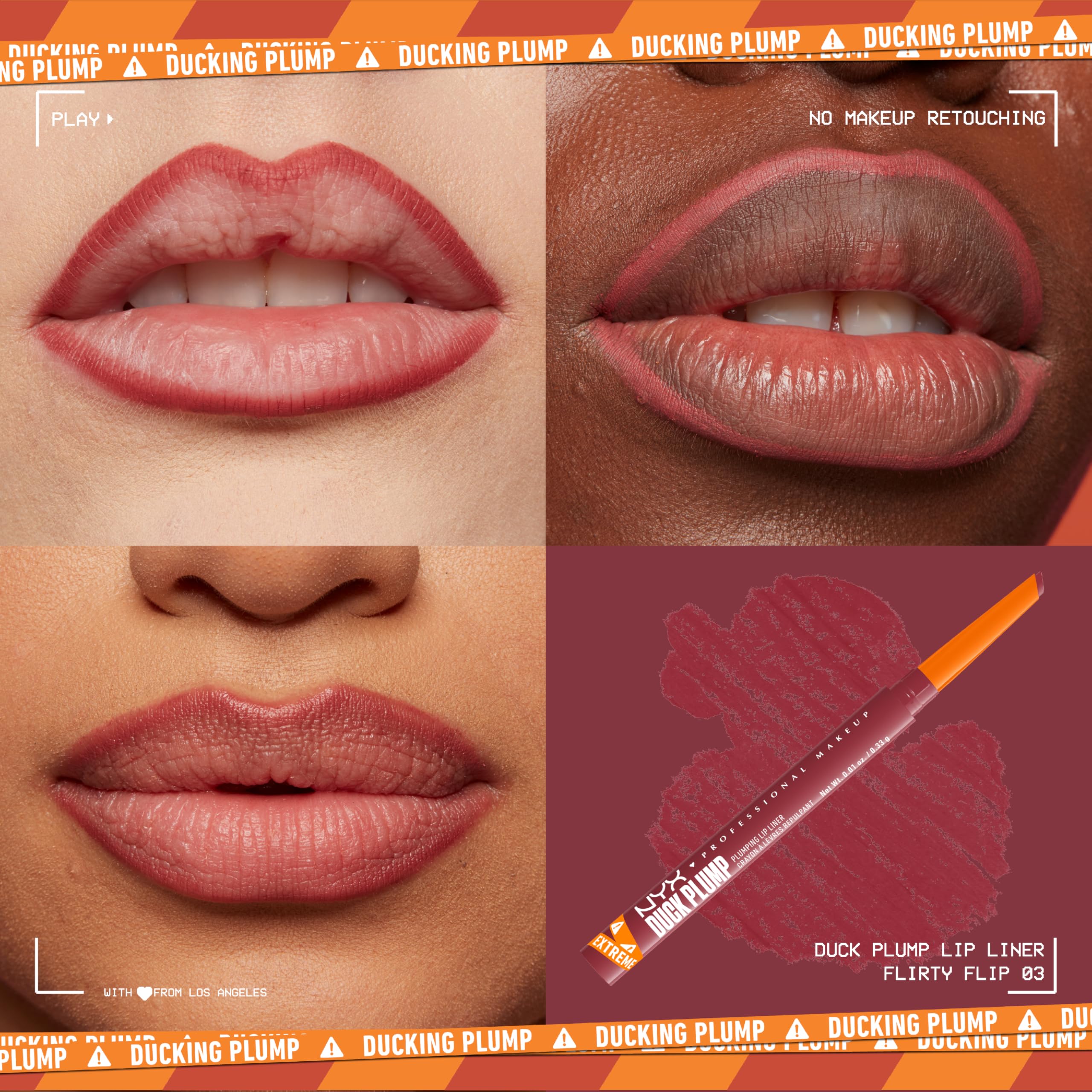 NYX Professional Makeup Duck Plump Plumping Lip Liner - Flirty Flip - Up To 10 HR Wear 2