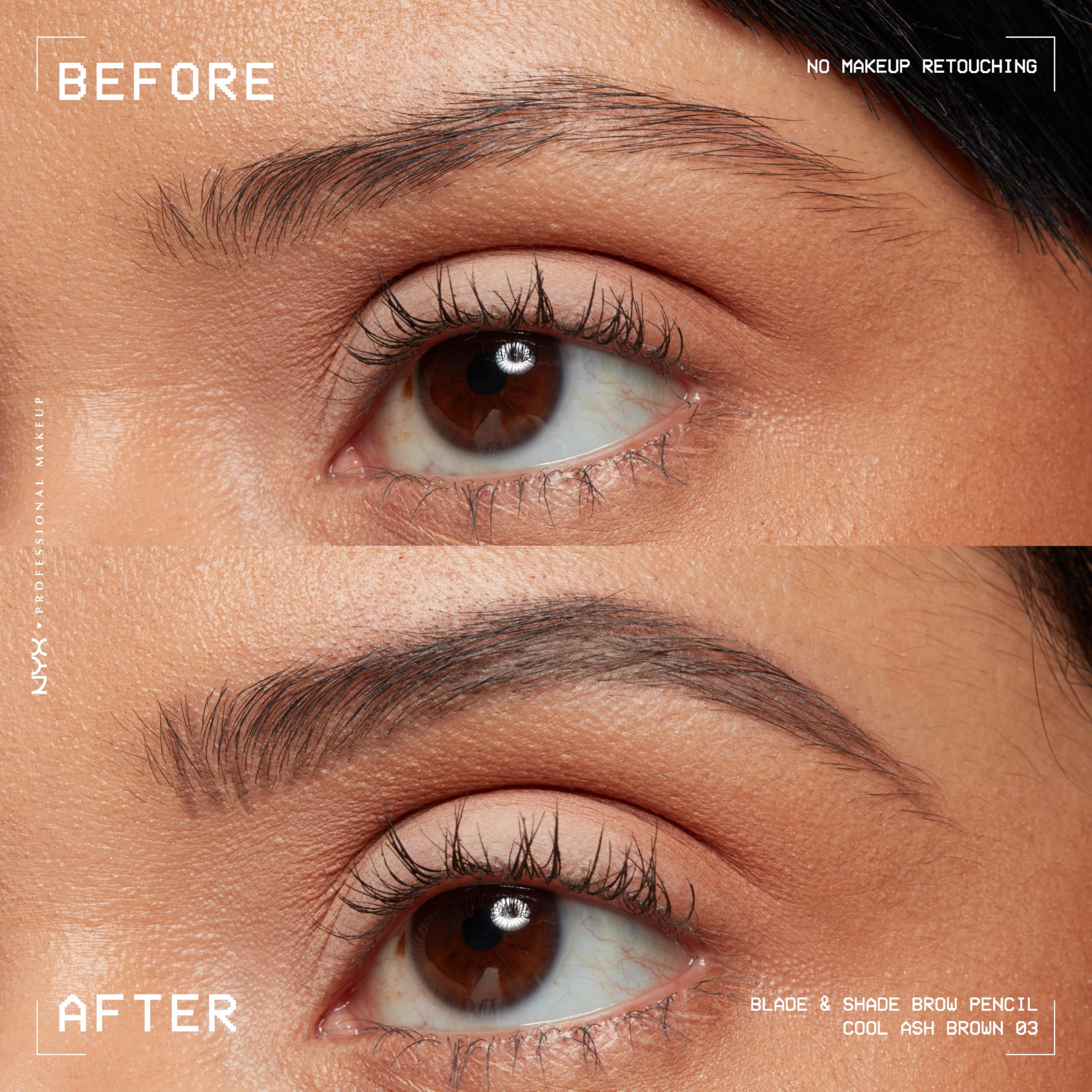 NYX Professional Makeup Blade & Shade Nano Brow Mechanical Pencil - Cool Ash Brown, 16HR Wear 3