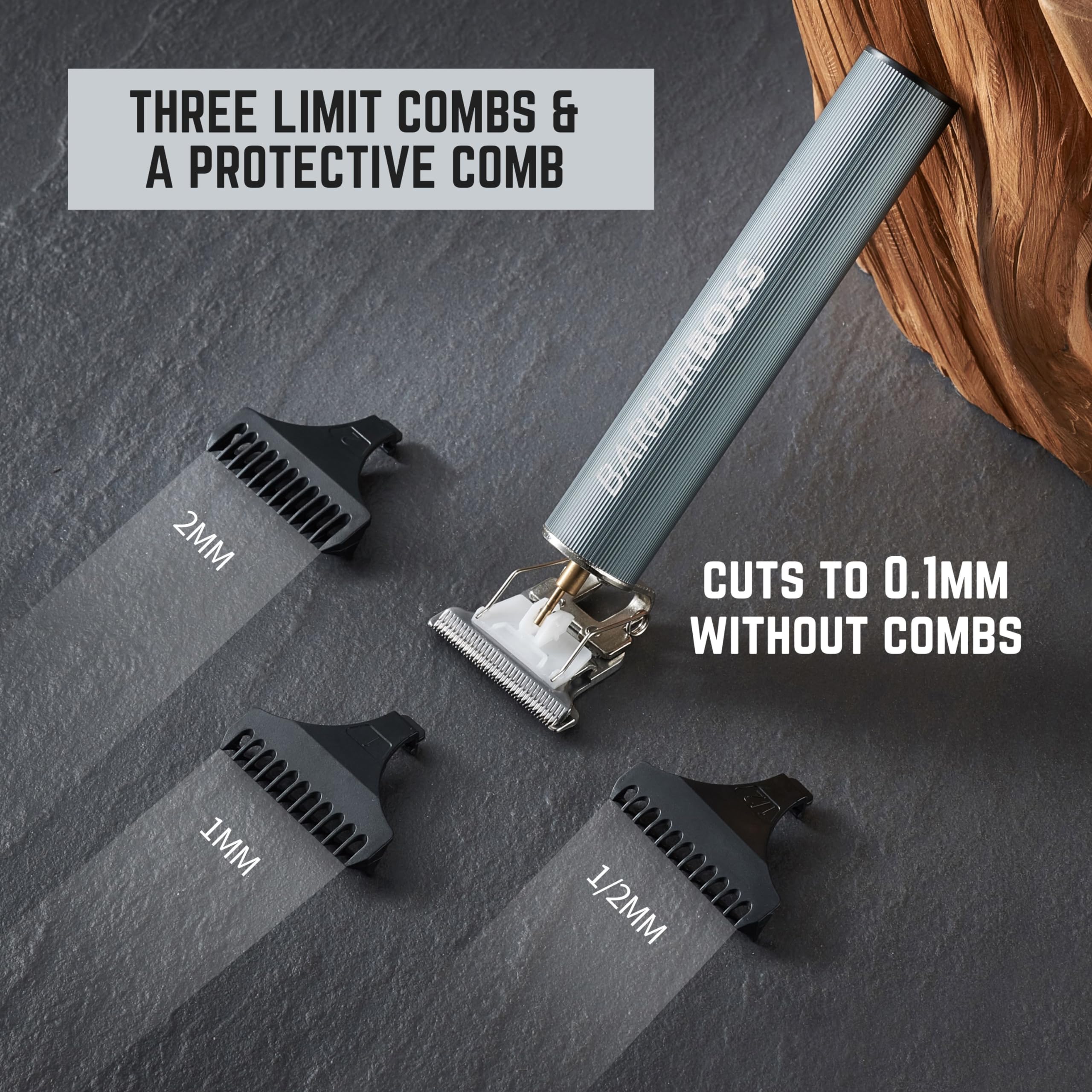 BARBERBOSS Professional Cordless T-Blade Beard Trimmer & Hair Clippers for Men 5