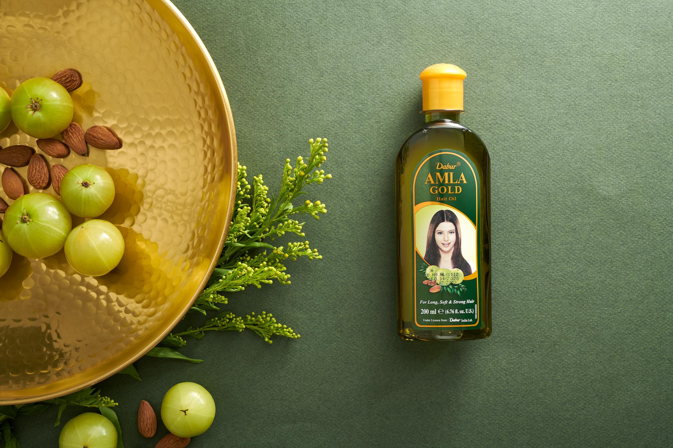 Dabur Amla Gold Haaröl – 200 ml, für langes, weiches und kräftiges Haar, angereichert mit P 2