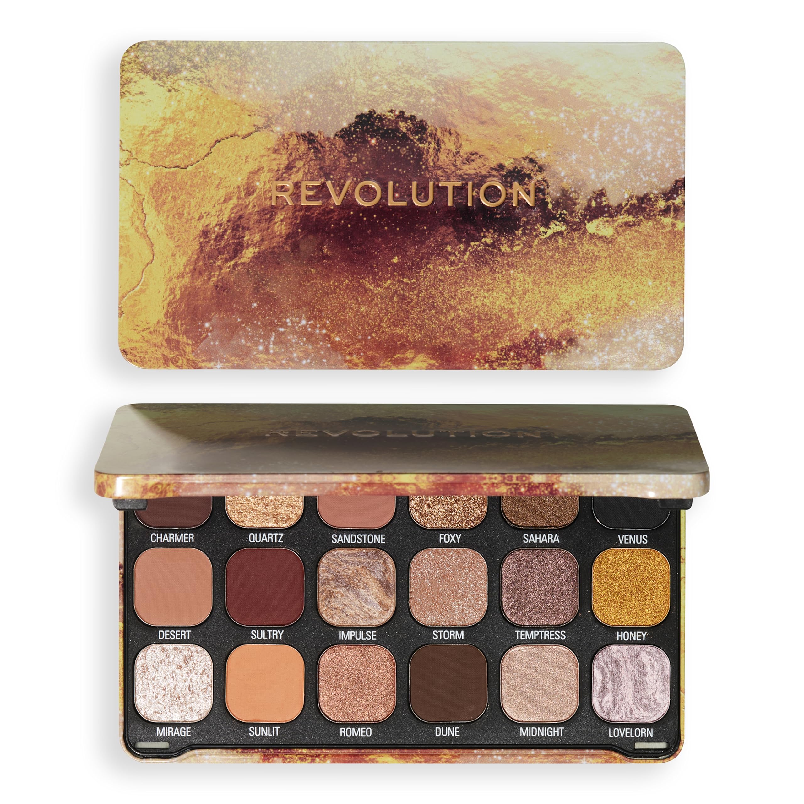 Revolution Beauty Forever Flawless Eyeshadow Palette - 18 Bronze Temptation Mattes & Shimmers 5