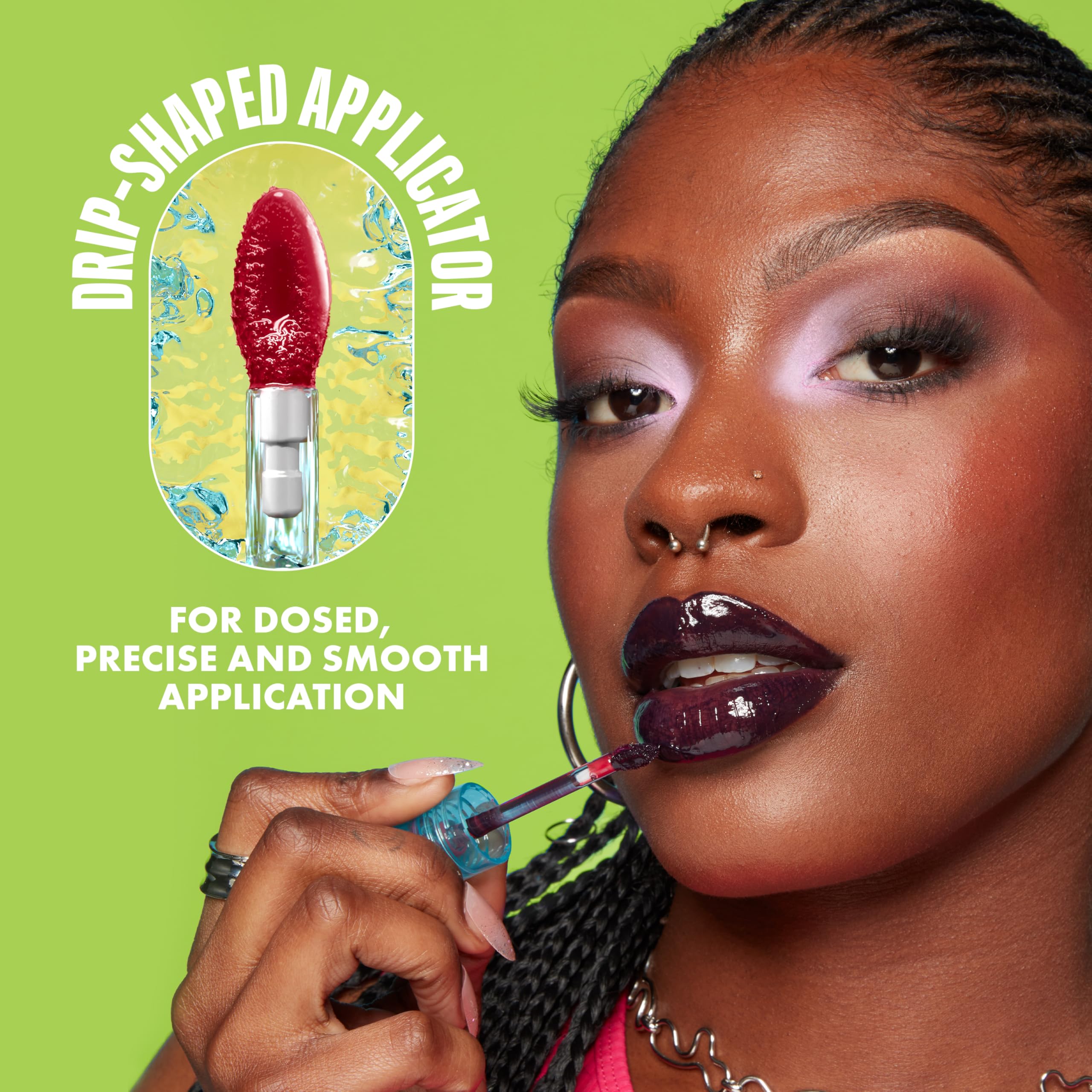 NYX Professional Makeup Lip IV Hydrating Gloss Stain - Red-y.Set.Wet! - 12 Hour Hydration 6