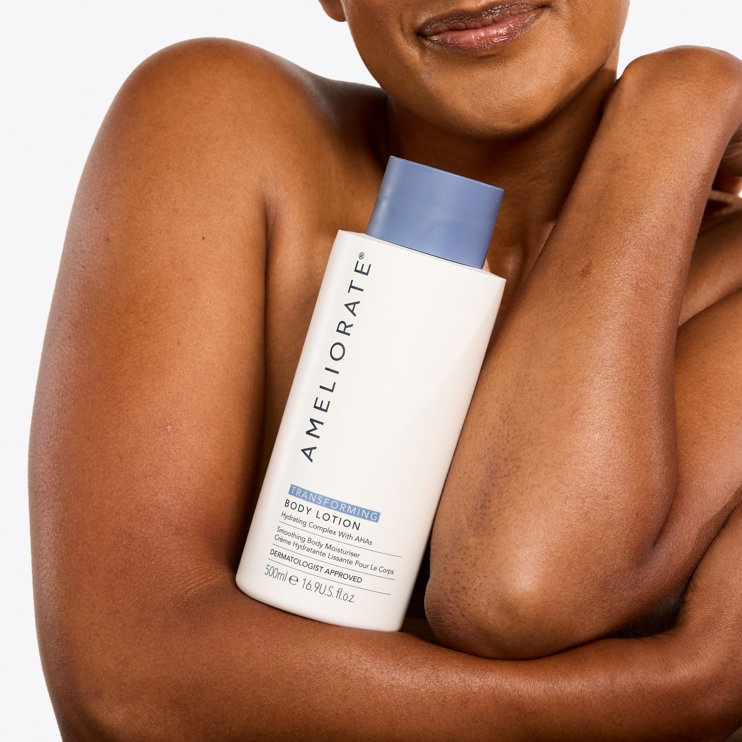 AMELIORATE Transforming Body Lotion 500ml for KP, Bumpy Skin & Ingrown Hairs with Lactic Acid 6