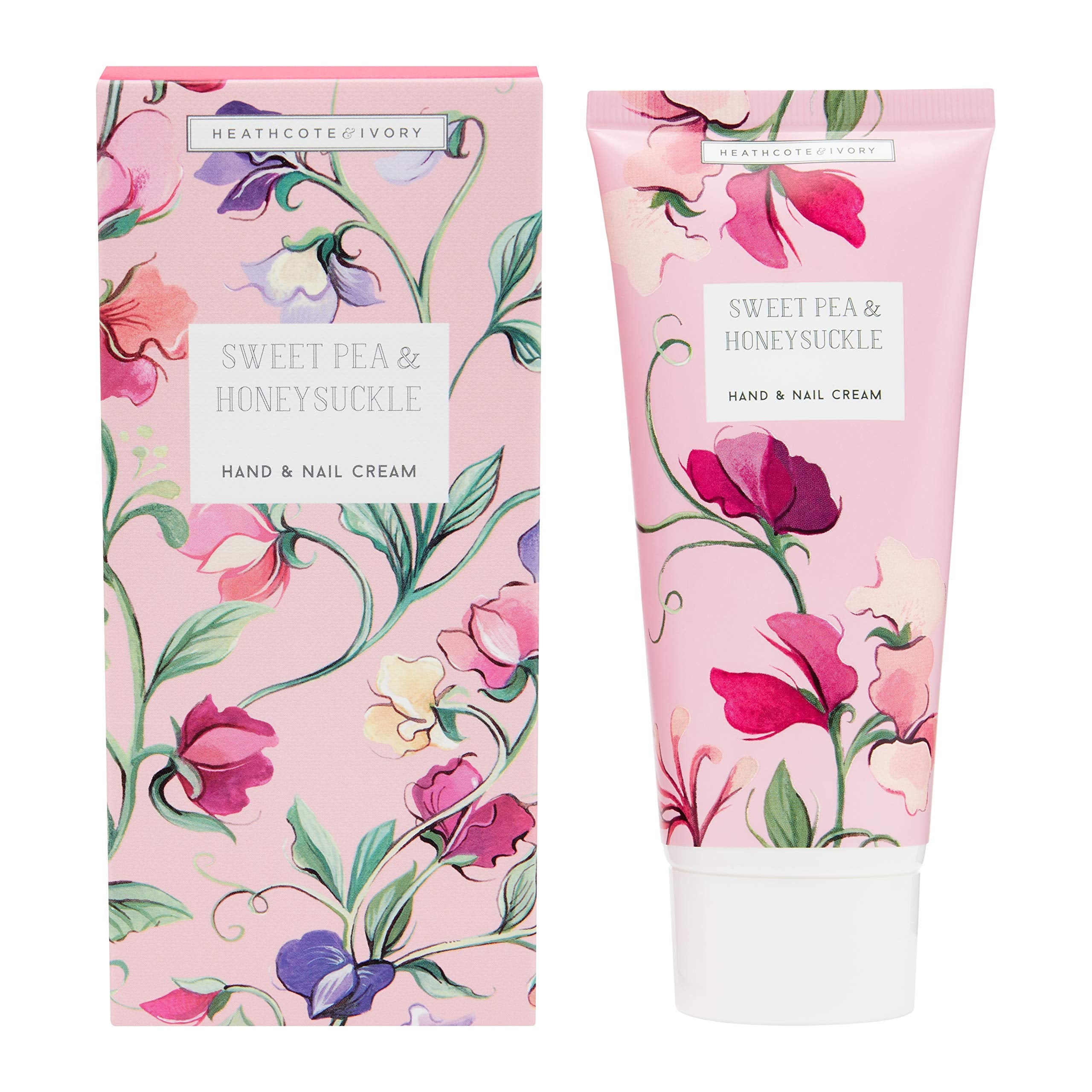 Heathcote & Ivory Hand and Nail Cream 100 ml with Shea Butter, Primrose Oil, Sweet Pea & Honeysuckle