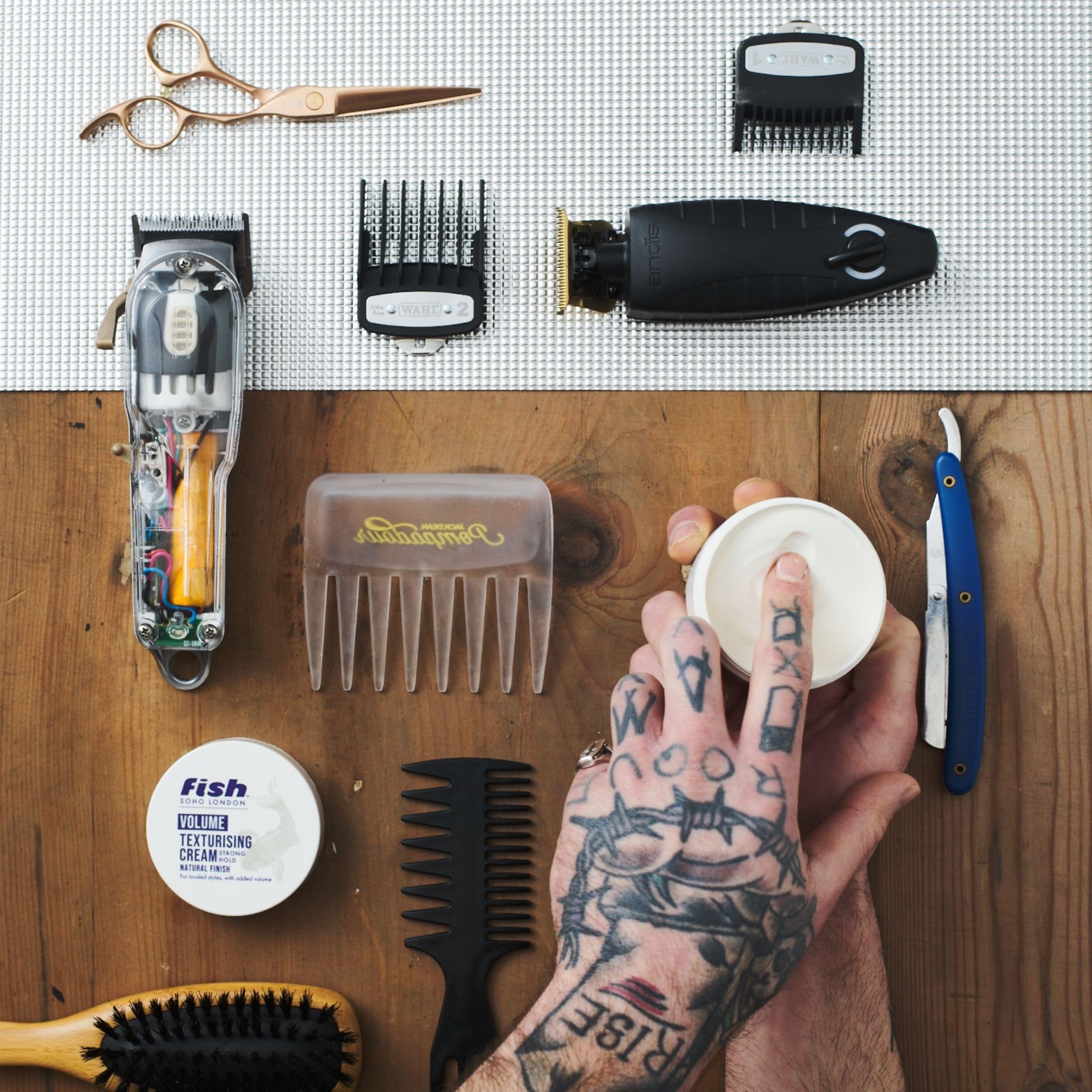 FISH Volume Fish Shape Texturising Hair Cream for Men - Strong Hold, Natural Finish, 100ml