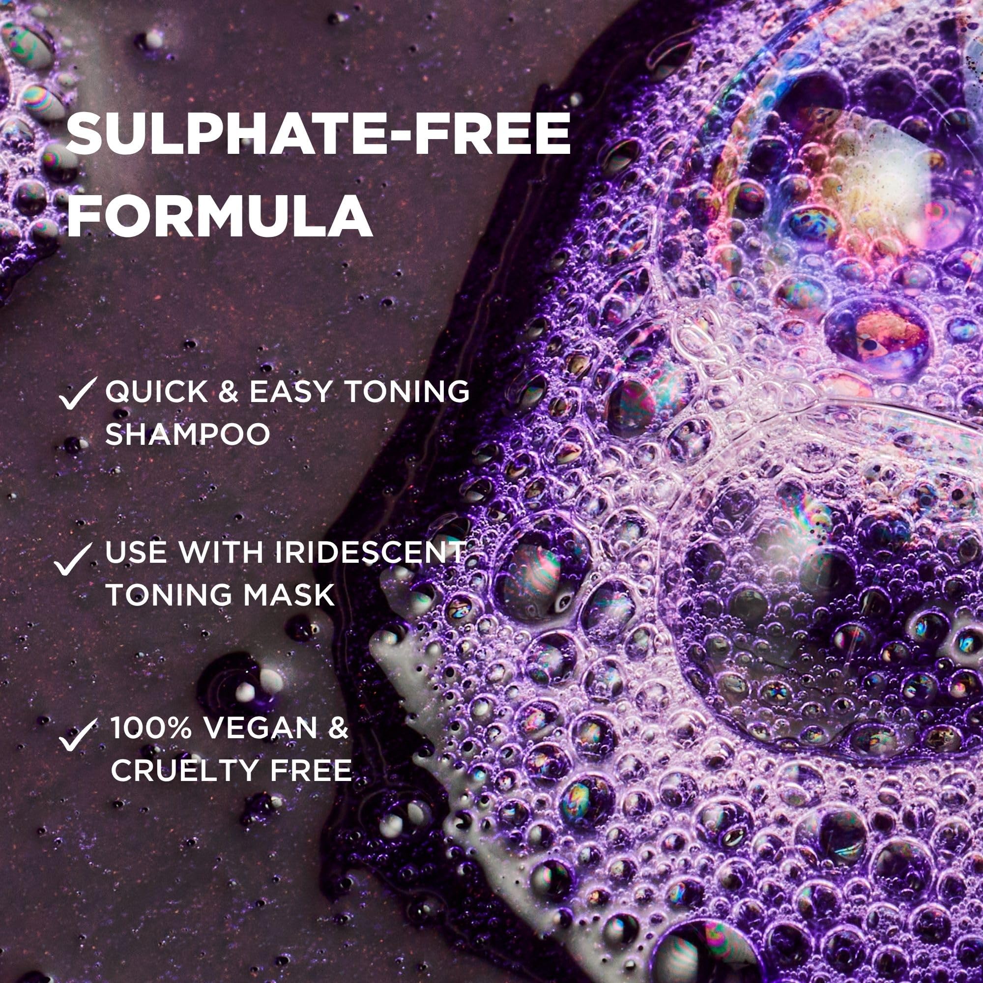 Bblonde® Iridescent Toning Shampoo with Blush Pigments | Neutralises Brassy Yellow Tones 5