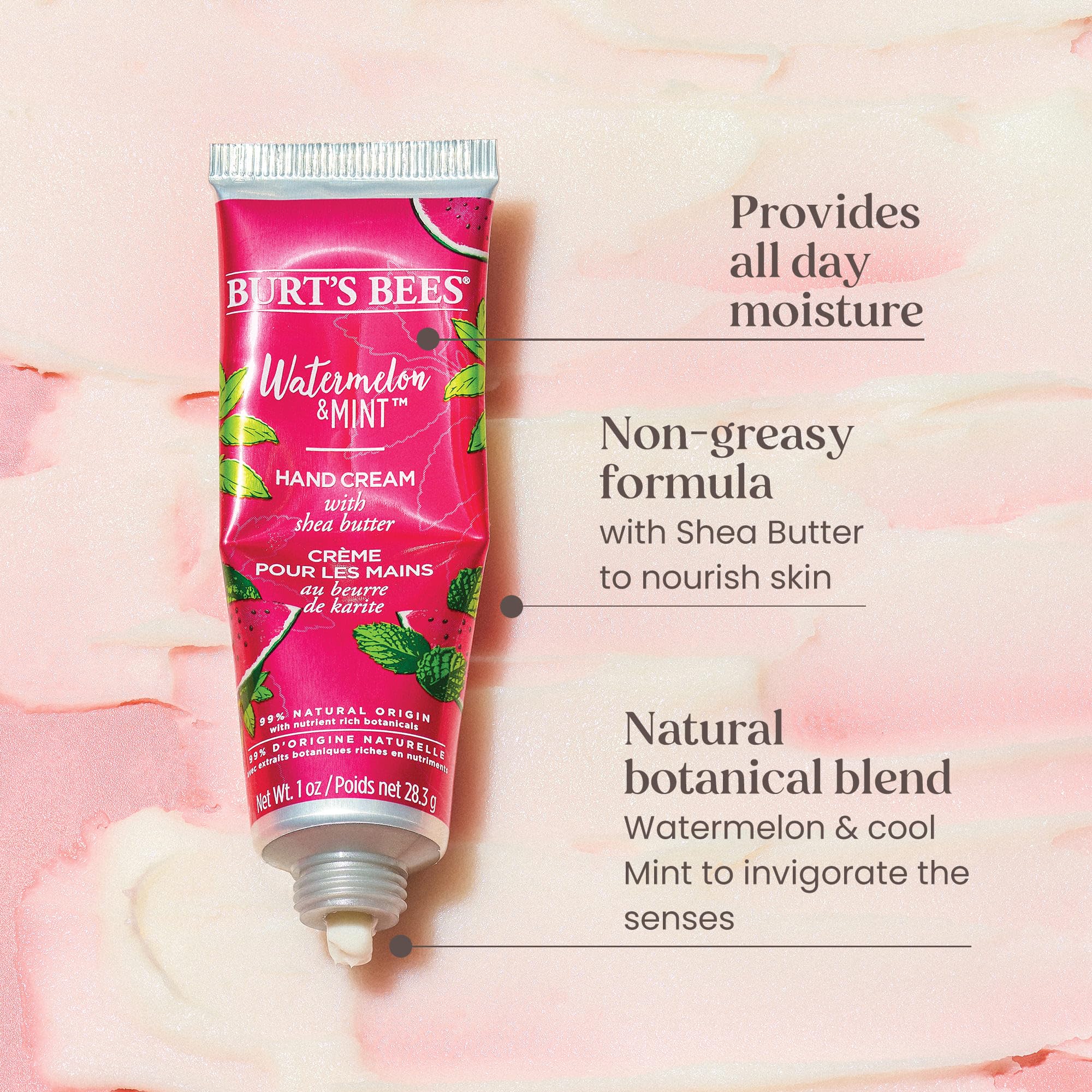 Burt's Bees Handcreme-Geschenkset mit Sheabutter, Lavendel &amp; Honig, Wildrose &amp; Beere und Wassermelone &amp; Minze, 3er-Pack 3