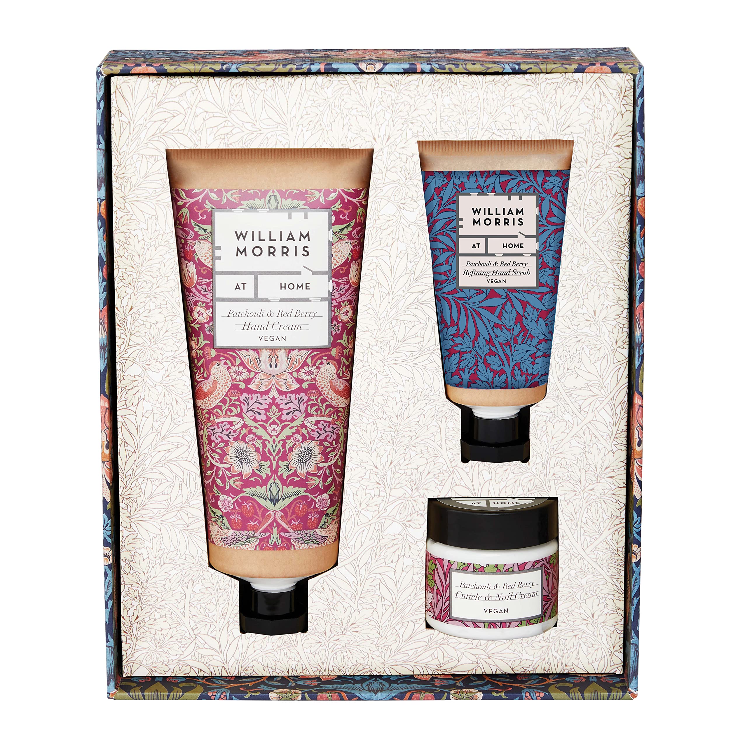 William Morris At Home Hand Care Set: Hand Cream, Hand Scrub & Nail Cream